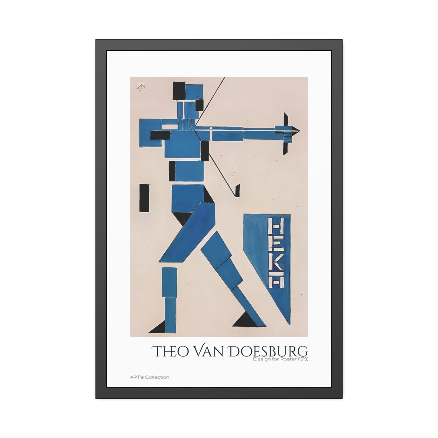 Design for Poster (1919) by Theo van Doesburg / Affiche Encadrée série ART's Collection