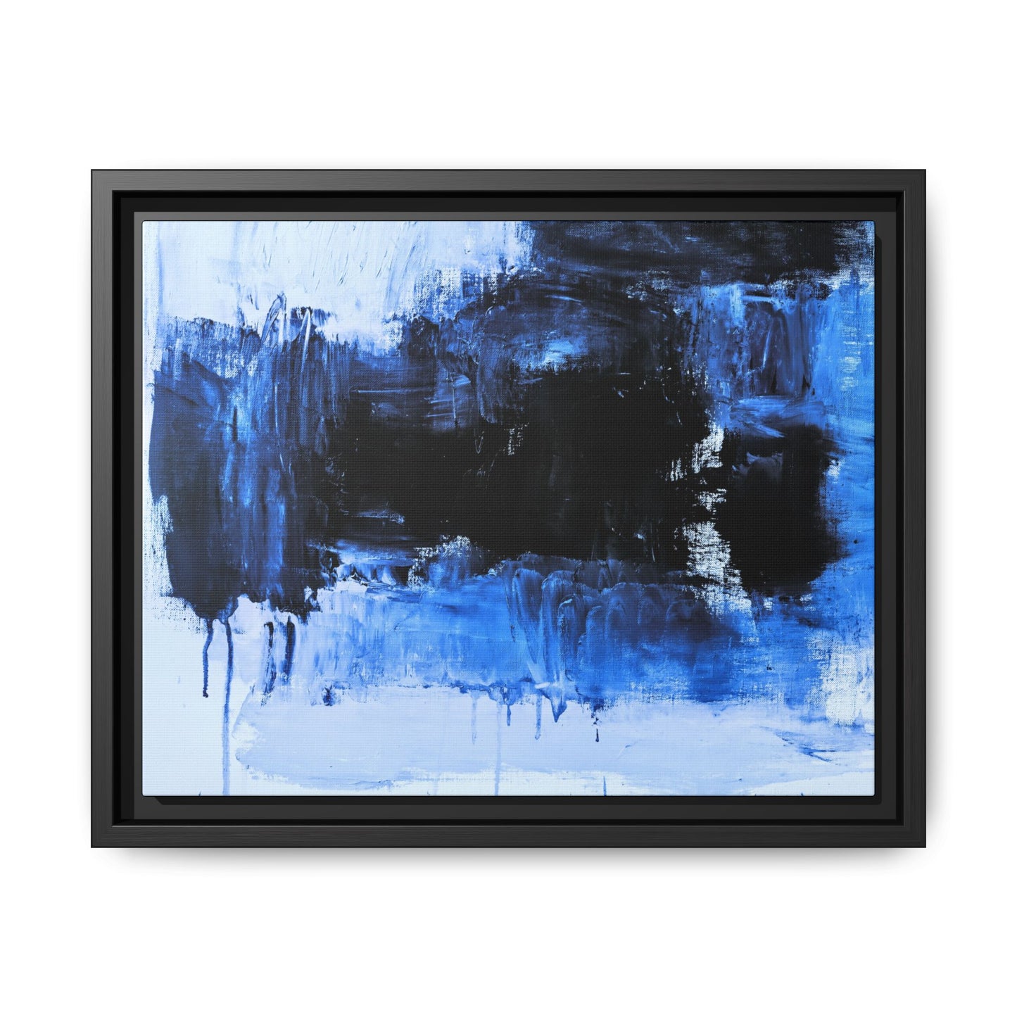 Tableau Beaux Arts Black Ocean "Série Sign Collections" / Toile encadrée sur caisse américaine