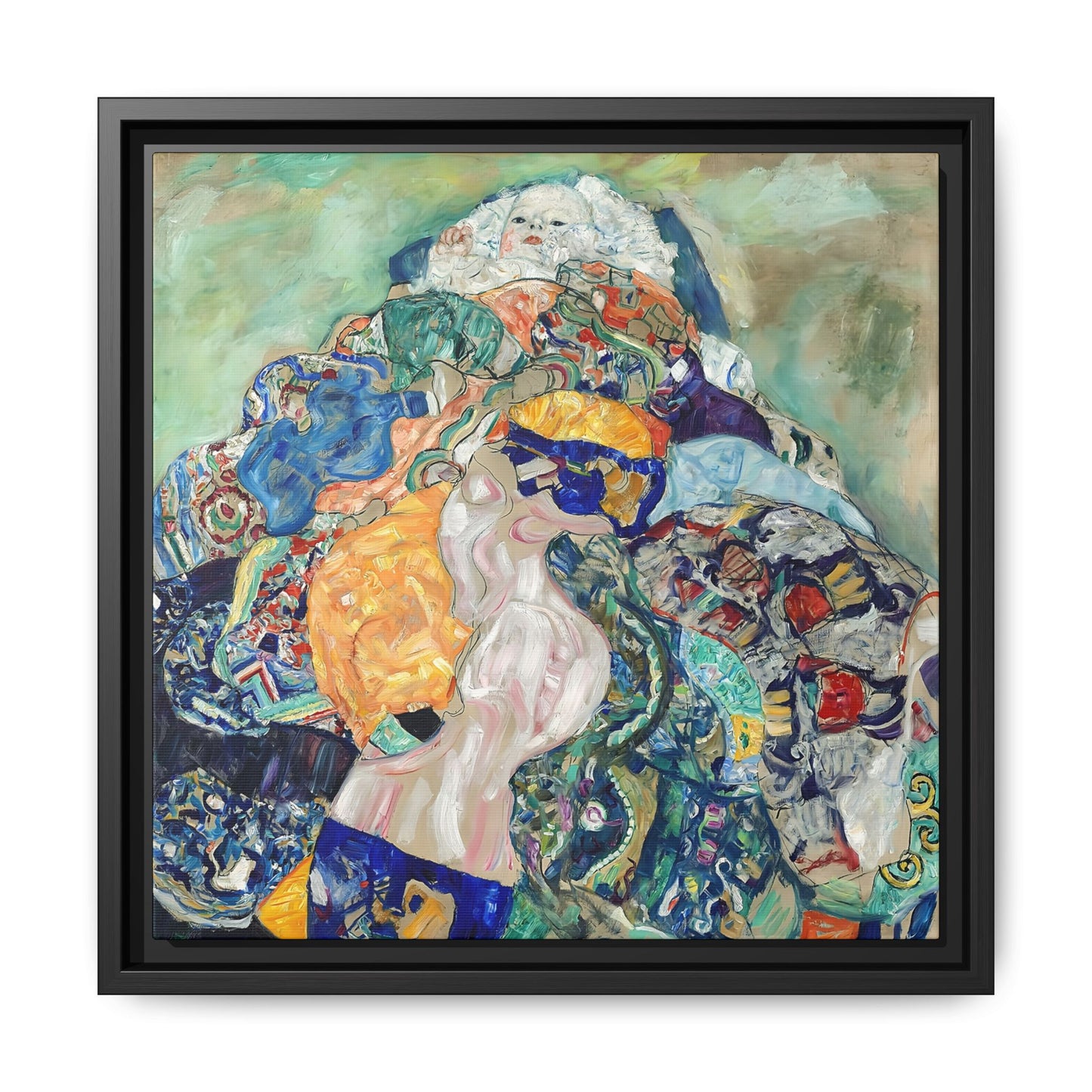 Baby (Cradle) (1917-1918) by Gustav Klimt / Toile encadrée sur caisse américaine