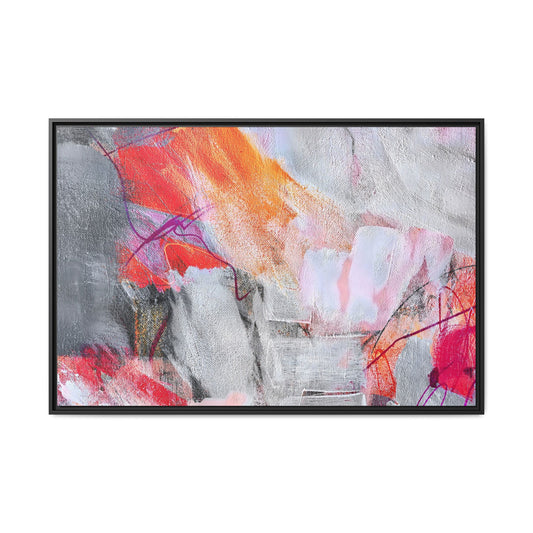 Tableau Intemporel Rouge Cendré "Série Sign Collections" / Toile encadrée sur caisse américaine