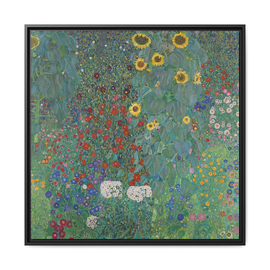 Cottage garden with sunflowers (1907) by Gustav Klimt / Toile encadrée sur caisse américaine