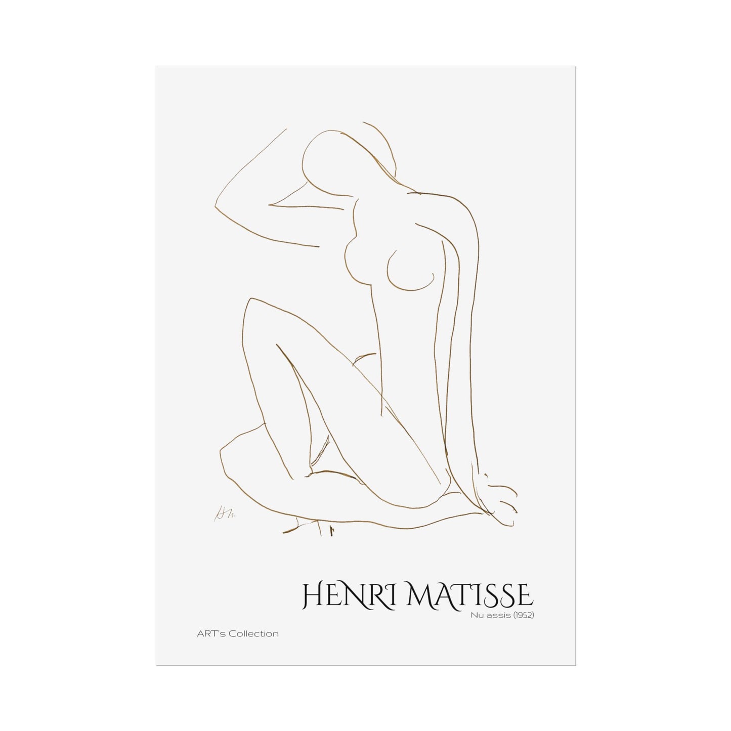 Nu assis (1952) by Henri Matisse / Affiche imprimée - Série ART's Collection