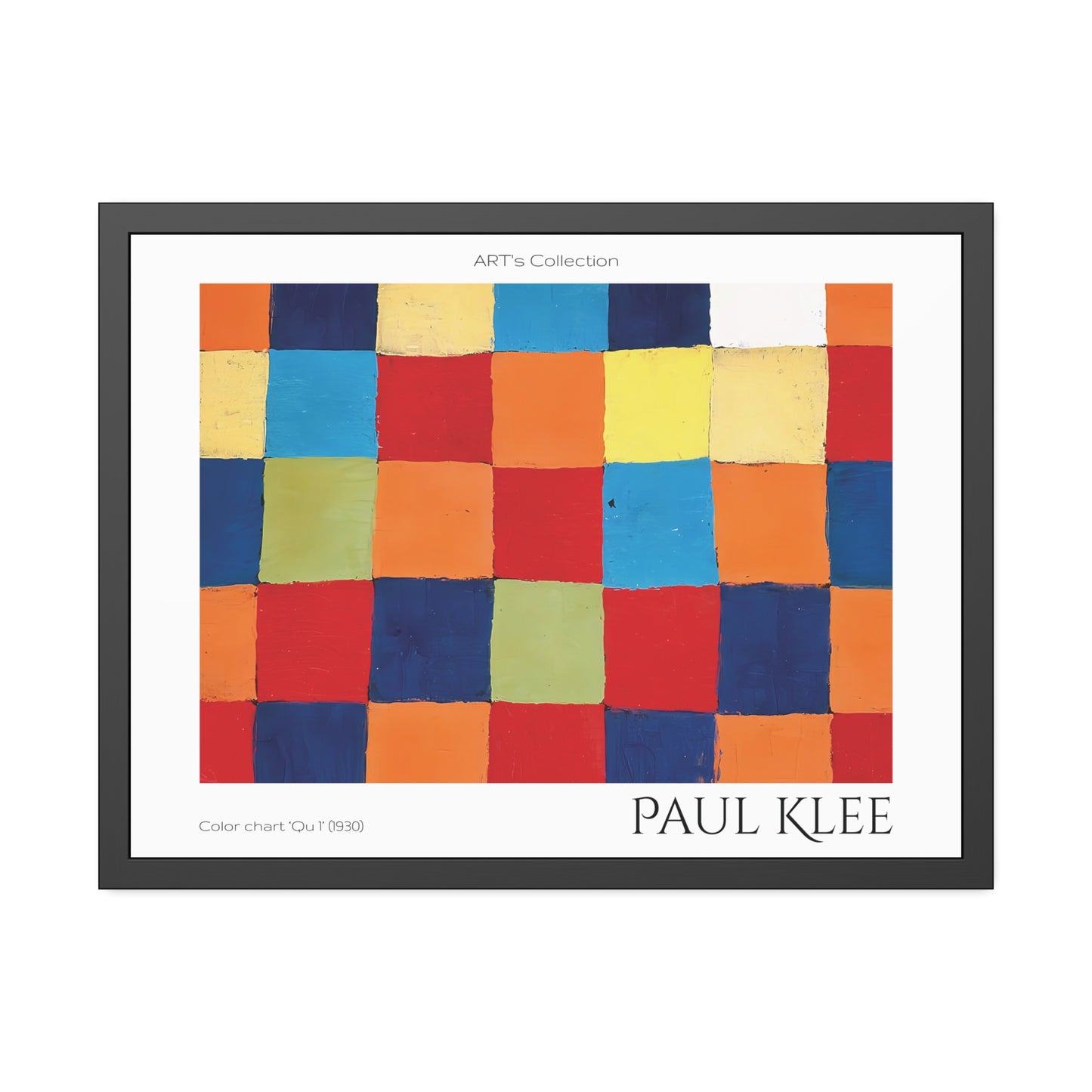Color chart Qu 1 (1930) by Paul Klee / Affiche Encadrée série ART's Collection