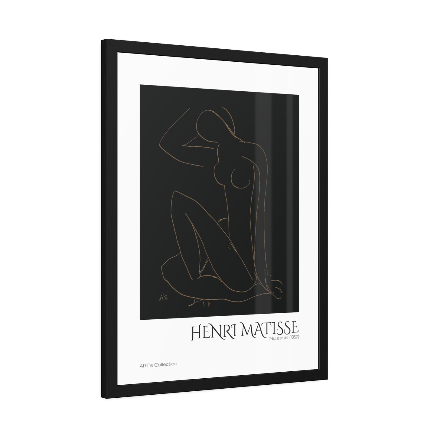 Nu assis (1952) by Henri Matisse version imposition / Affiche Encadrée série ART's Collection