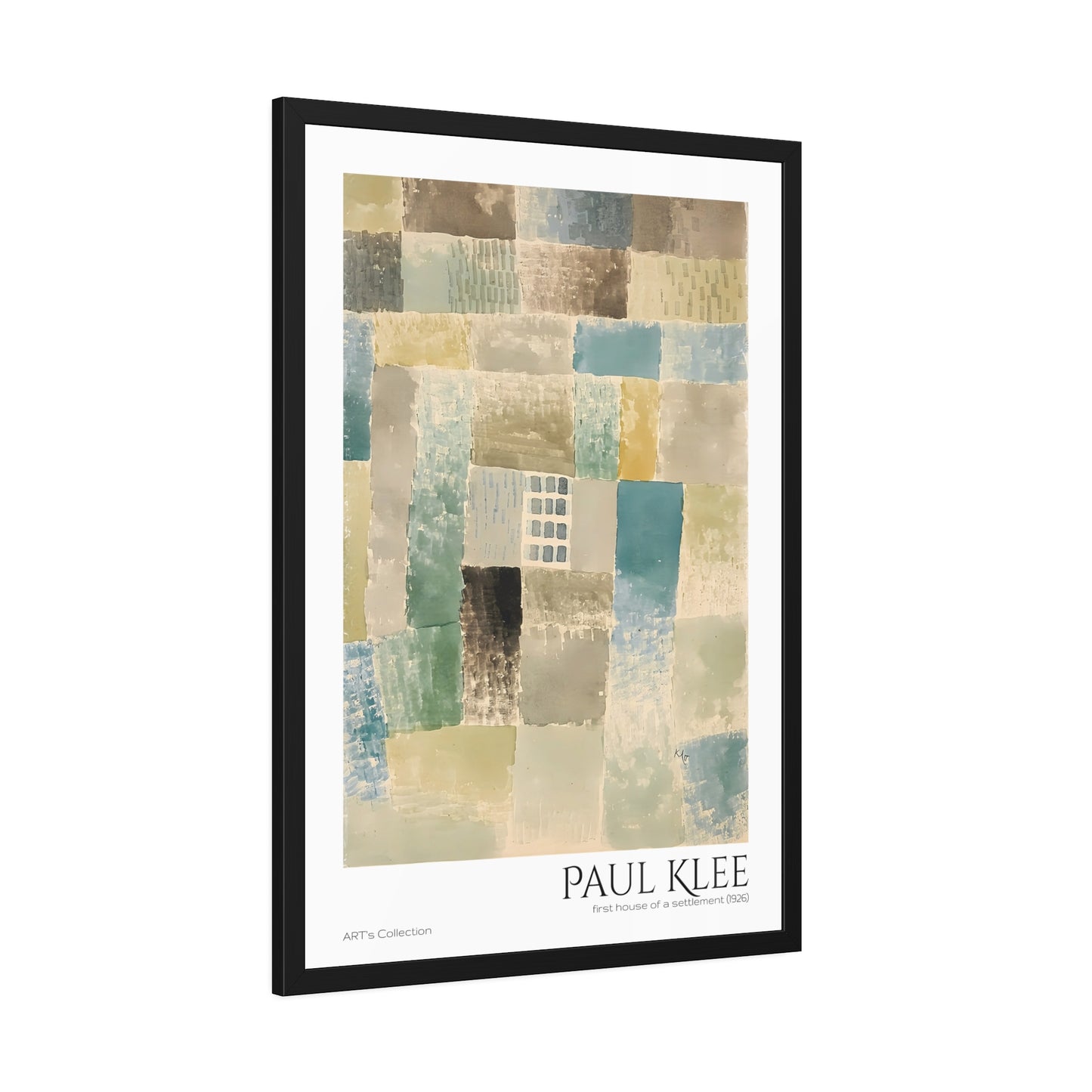 first house of a settlement (1926) by Paul Klee / Affiche Encadrée série ART's Collection