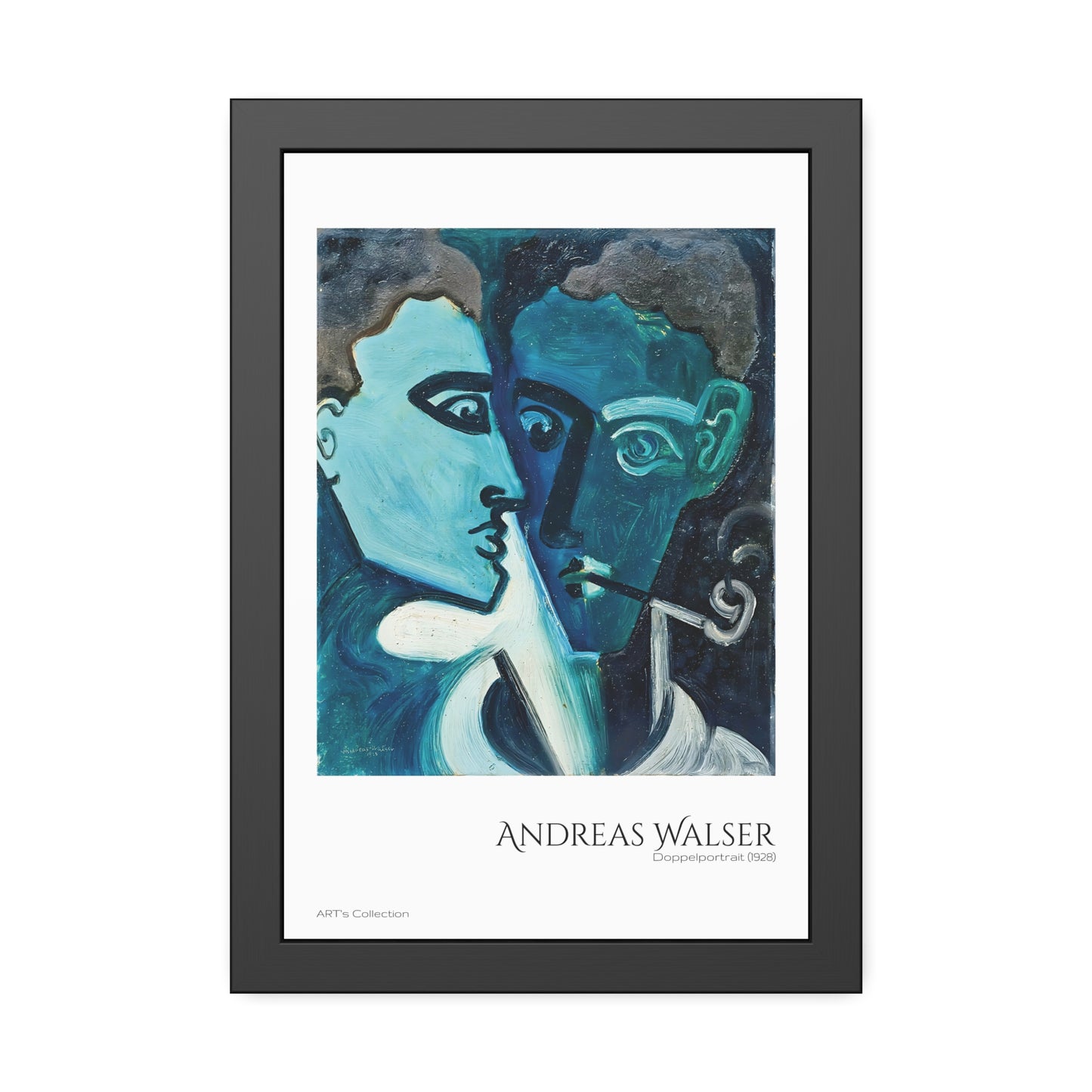 Doppelportrait (1928) by Andreas Walser / Affiche Encadrée série ART's Collection