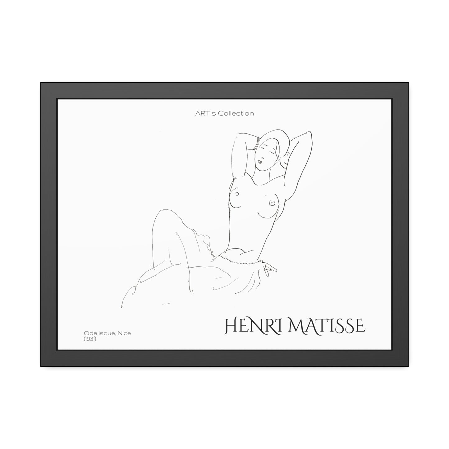 Odalisque, Nice (1931) by Henry Matisse / Affiche Encadrée série ART's Collection