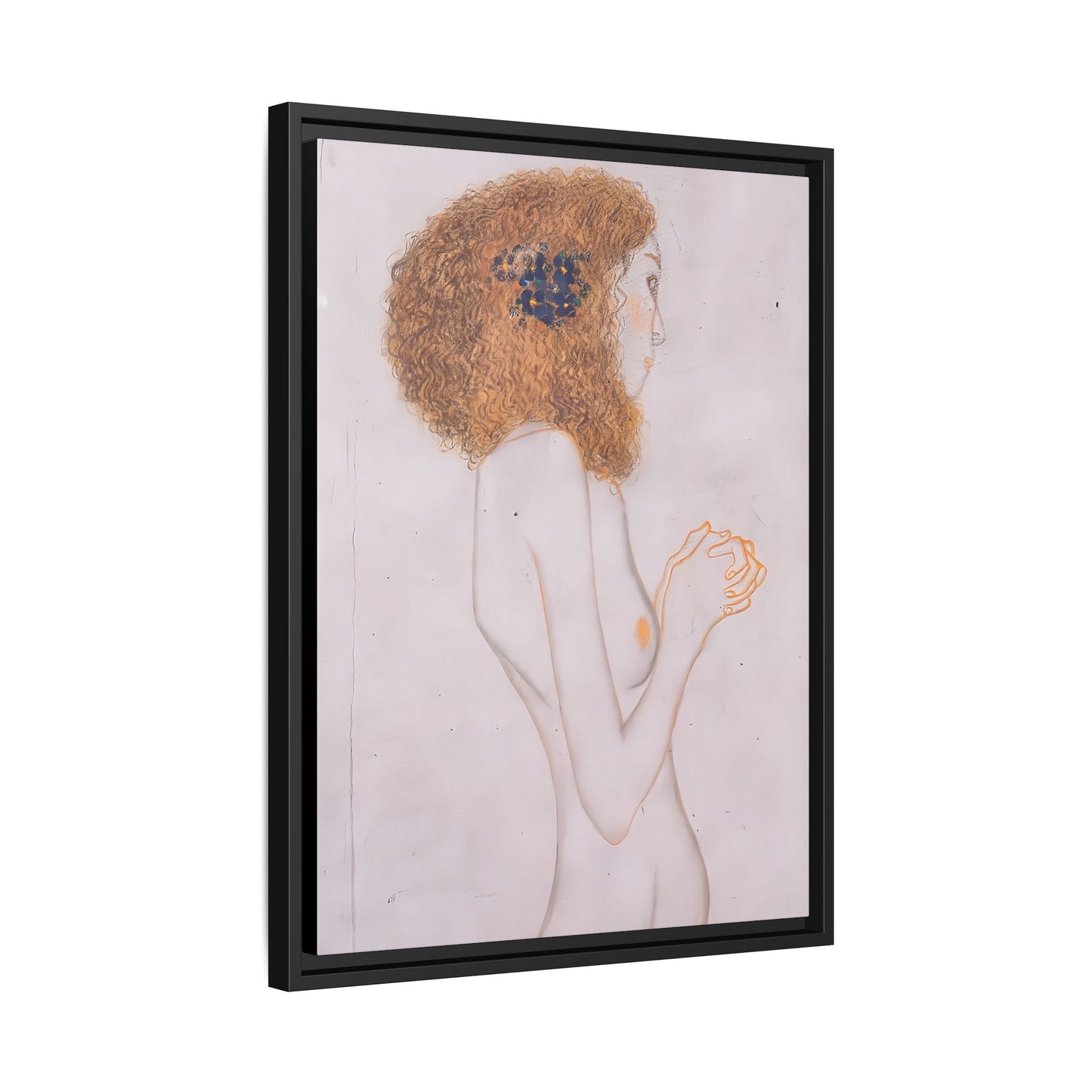 Die Leiden der schwachen Menschen (1902) by Gustav Klimt / Toile encadrée sur caisse américaine