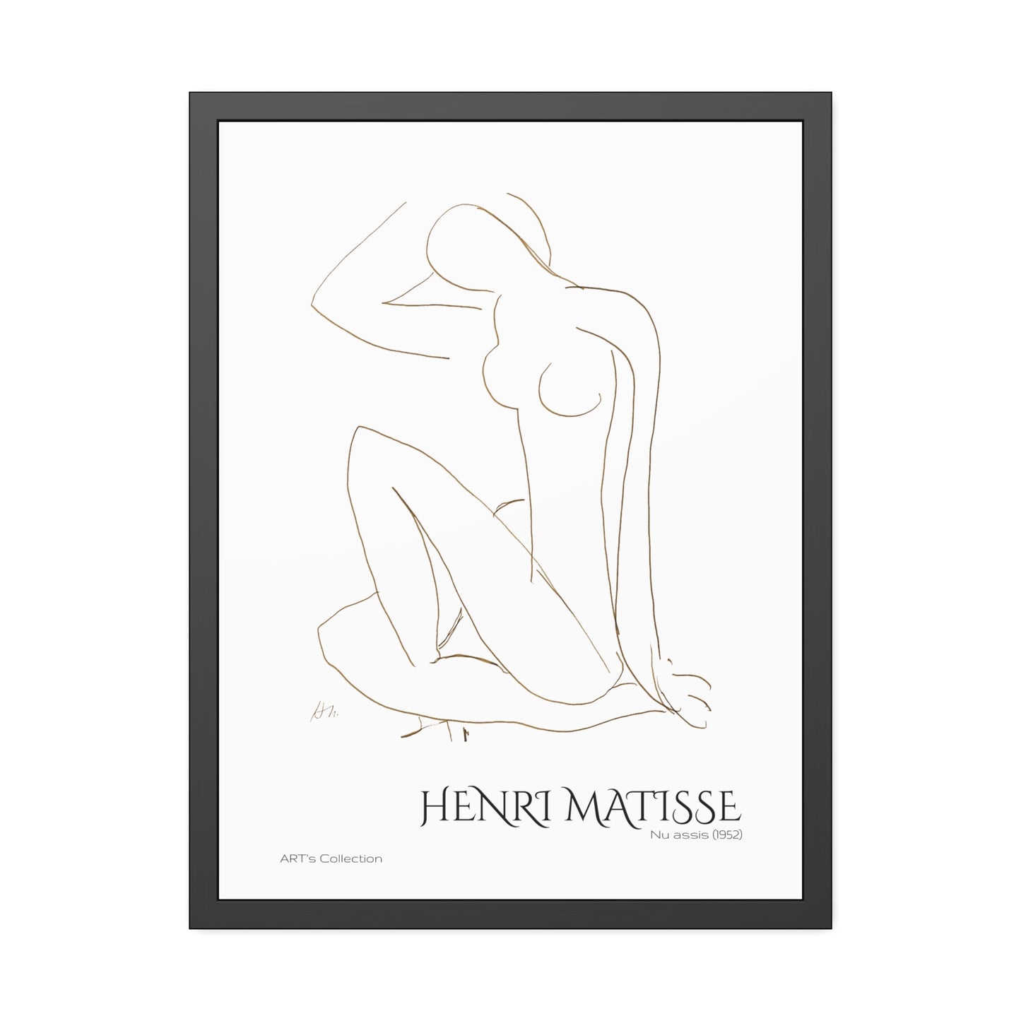 Nu assis (1952) by Henri Matisse / Affiche Encadrée série ART's Collection