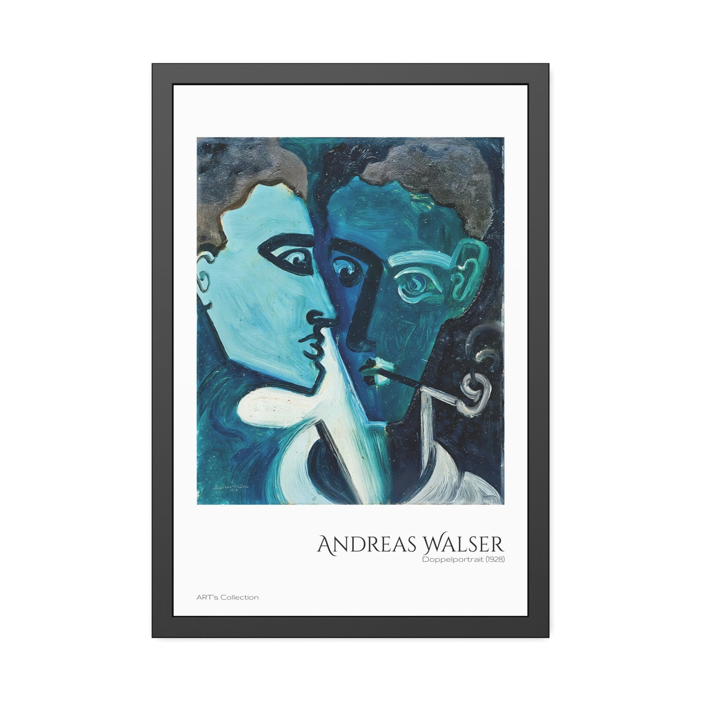 Doppelportrait (1928) by Andreas Walser / Affiche Encadrée série ART's Collection