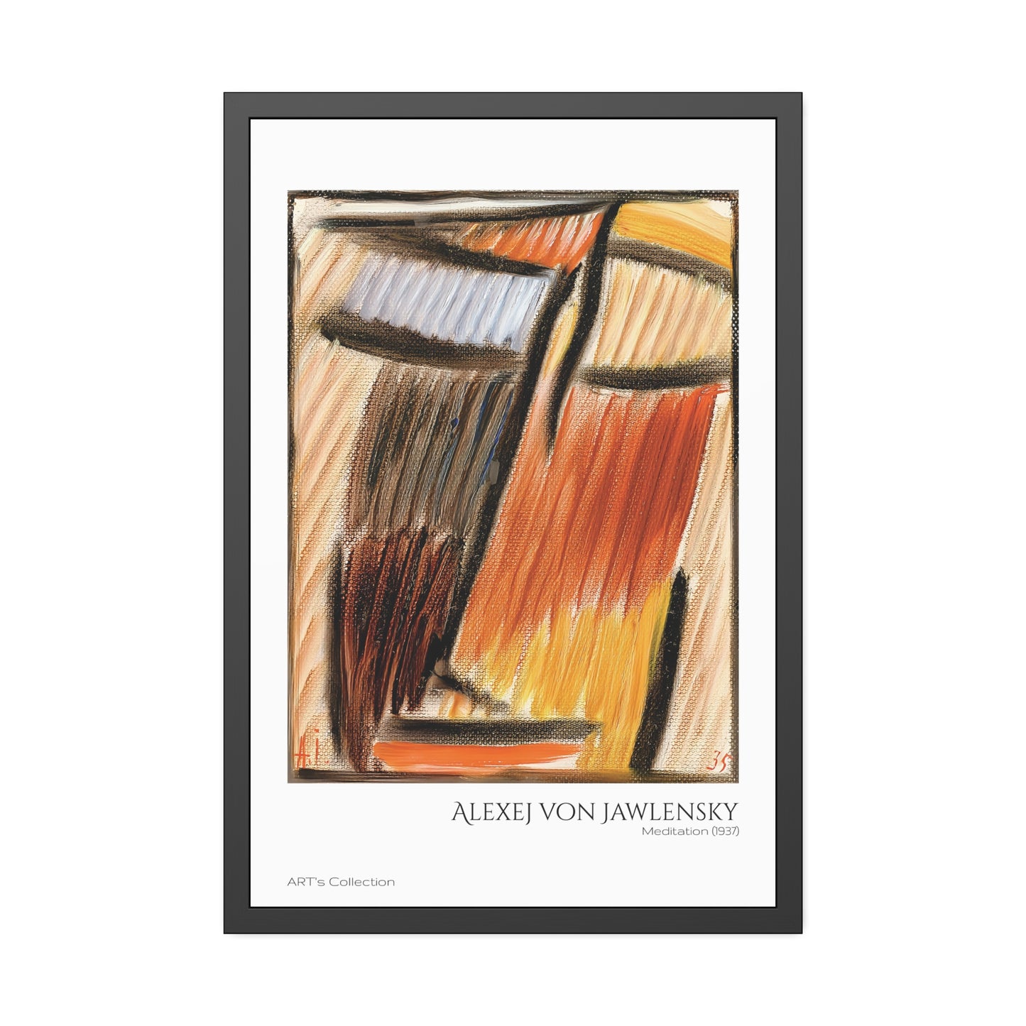 Meditation (1937) by Alexej von Jawlensky / Affiche Encadrée série ART's Collection