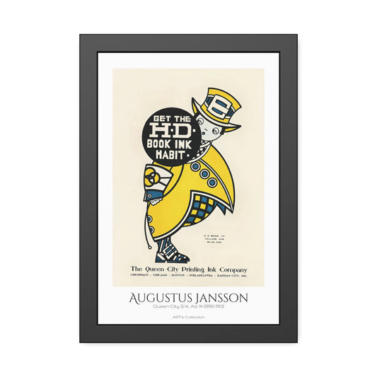 Queen City Ink, Ad. 14 (1890-1913) by Augustus Jansson / Affiche Encadrée série ART's Collection