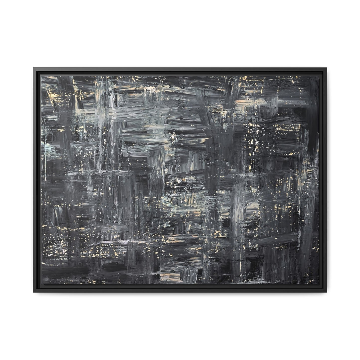 Tableau Intemporel Ardoise Doré "Série Sign Collections" / Toile encadrée sur caisse américaine