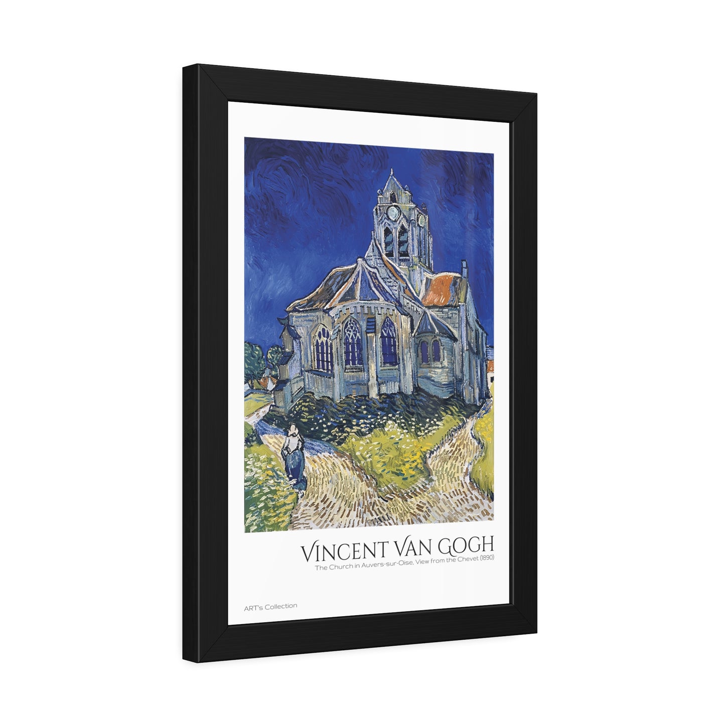 The Church in Auvers-sur-Oise, View from the Chevet (1890) by Vincent Van Gogh / Affiche Encadrée série ART's Collection