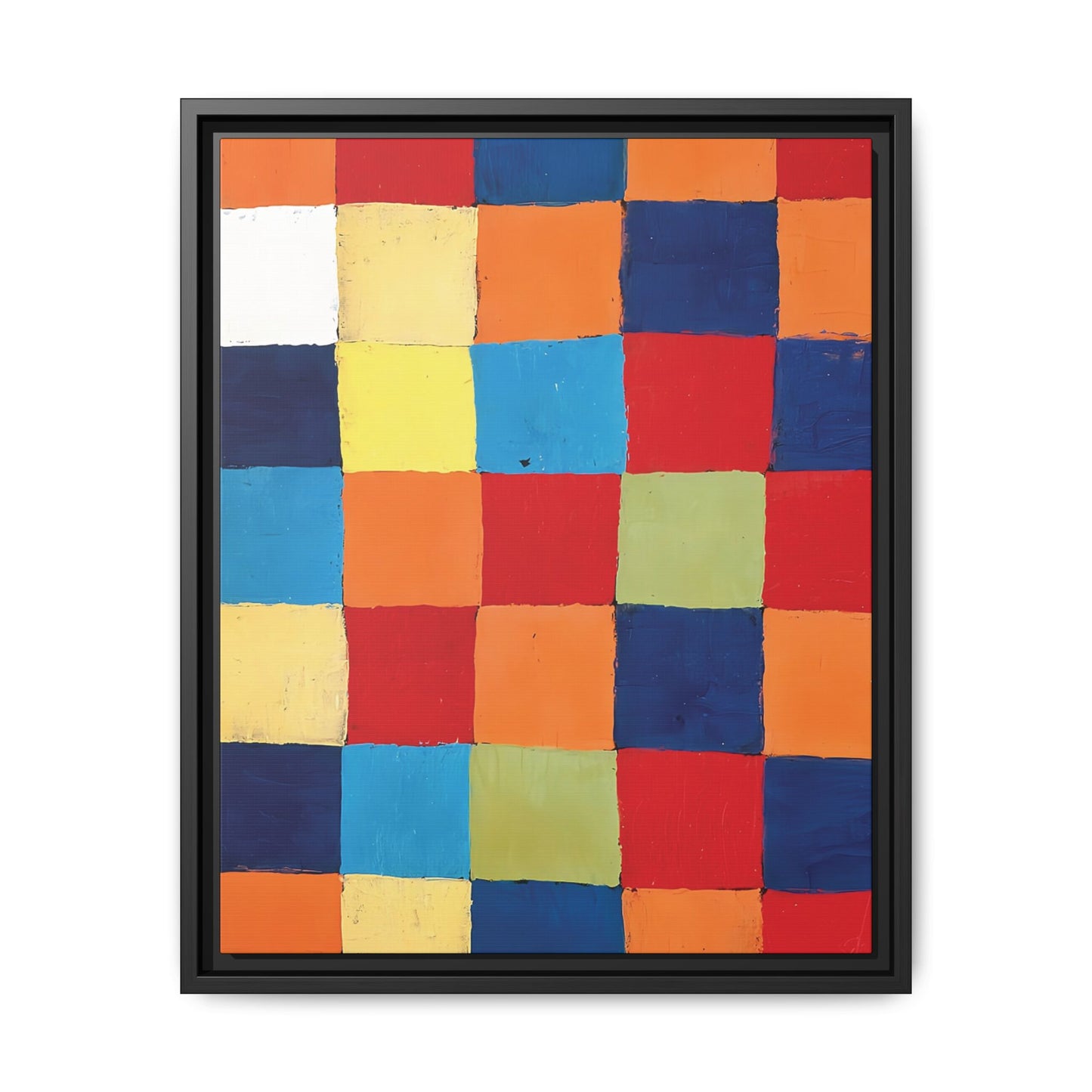 Color chart Qu1 (1930) by Paul Klee / Toile encadrée sur caisse américaine