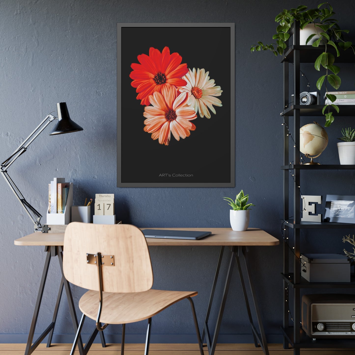Collection Signature "FLORAL Numéro 7" sur Affiche Encadrée série ART's Collection