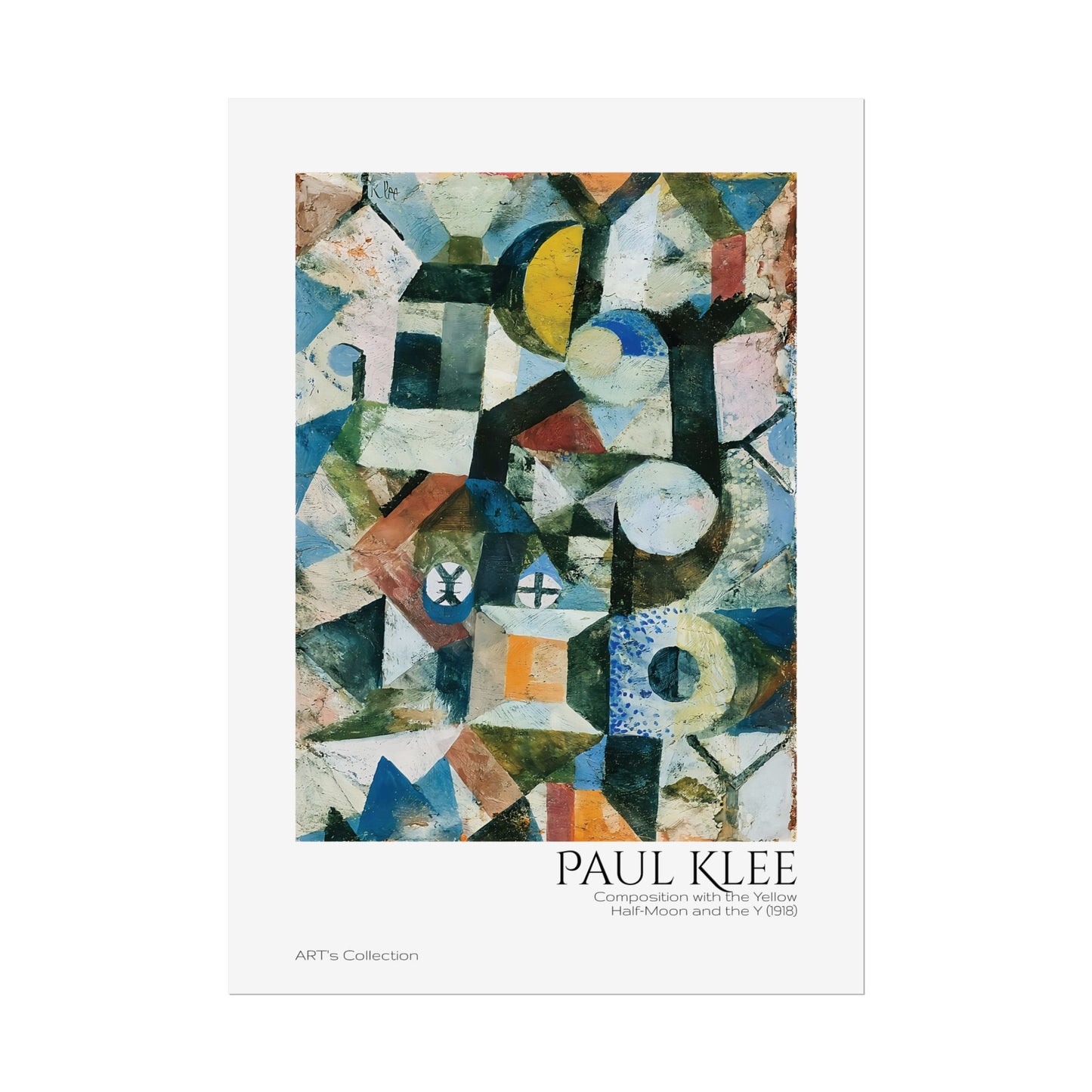 Composition with the Yellow Half-Moon and the Y (1918) by Paul Klee / Affiche imprimée - Série ART's Collection