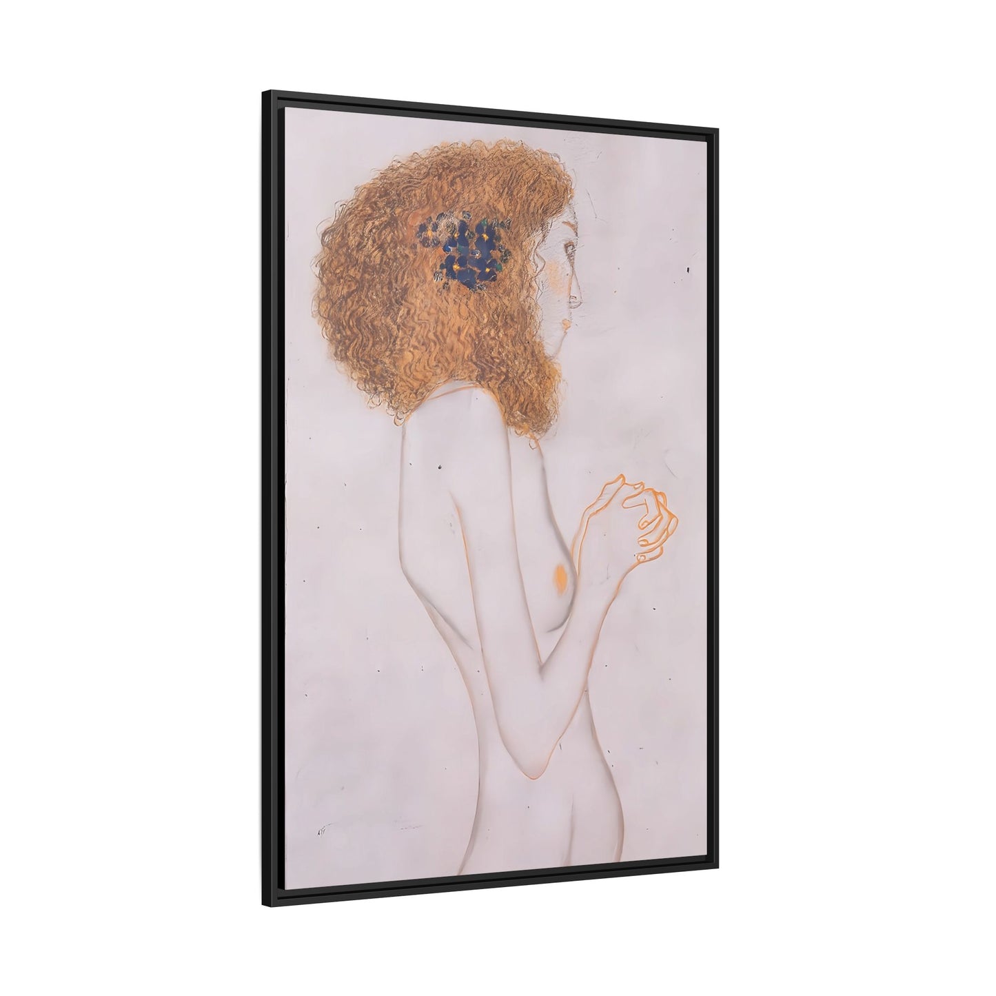 Die Leiden der schwachen Menschen (1902) by Gustav Klimt / Toile encadrée sur caisse américaine