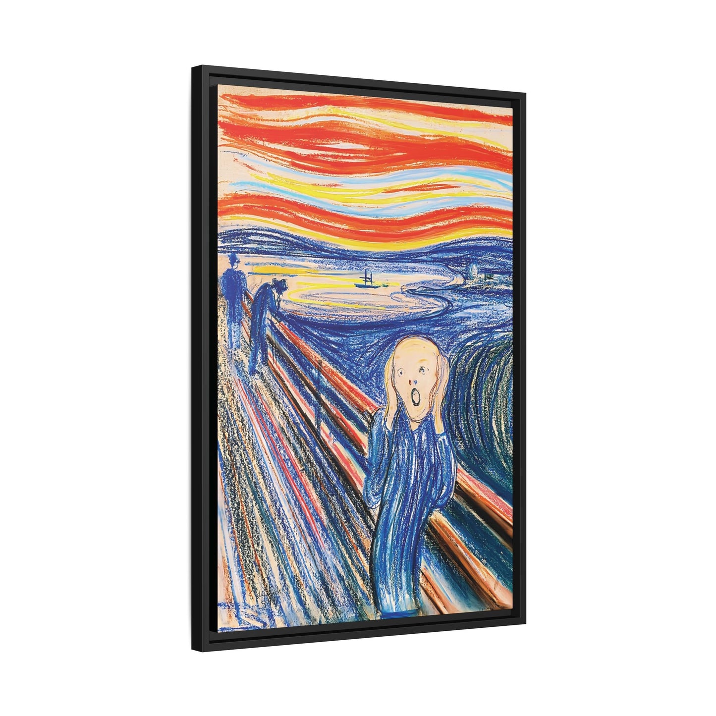 The Scream (1895) color version by Edvard Munch / Toile encadrée sur caisse américaine