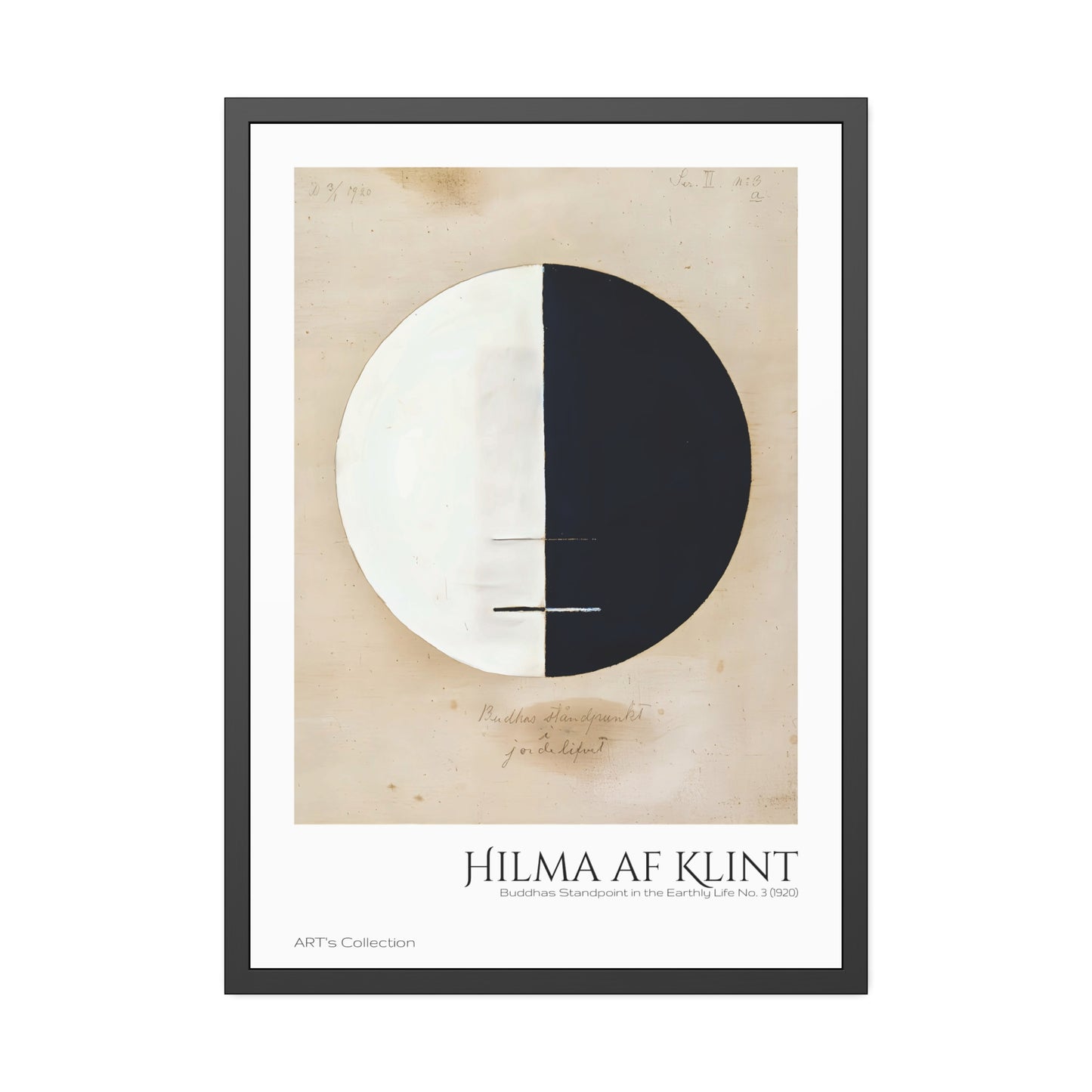Buddhas Standpoint in the Earthly Life No. 3 (1920) by Hilma af Klint / Affiche Encadrée série ART's Collection