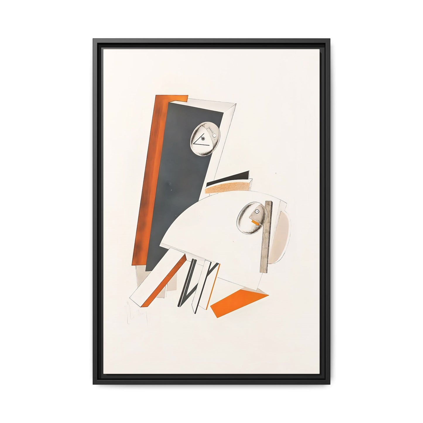 Angstliche (1923) by El Lissitzky / Toile encadrée sur caisse américaine