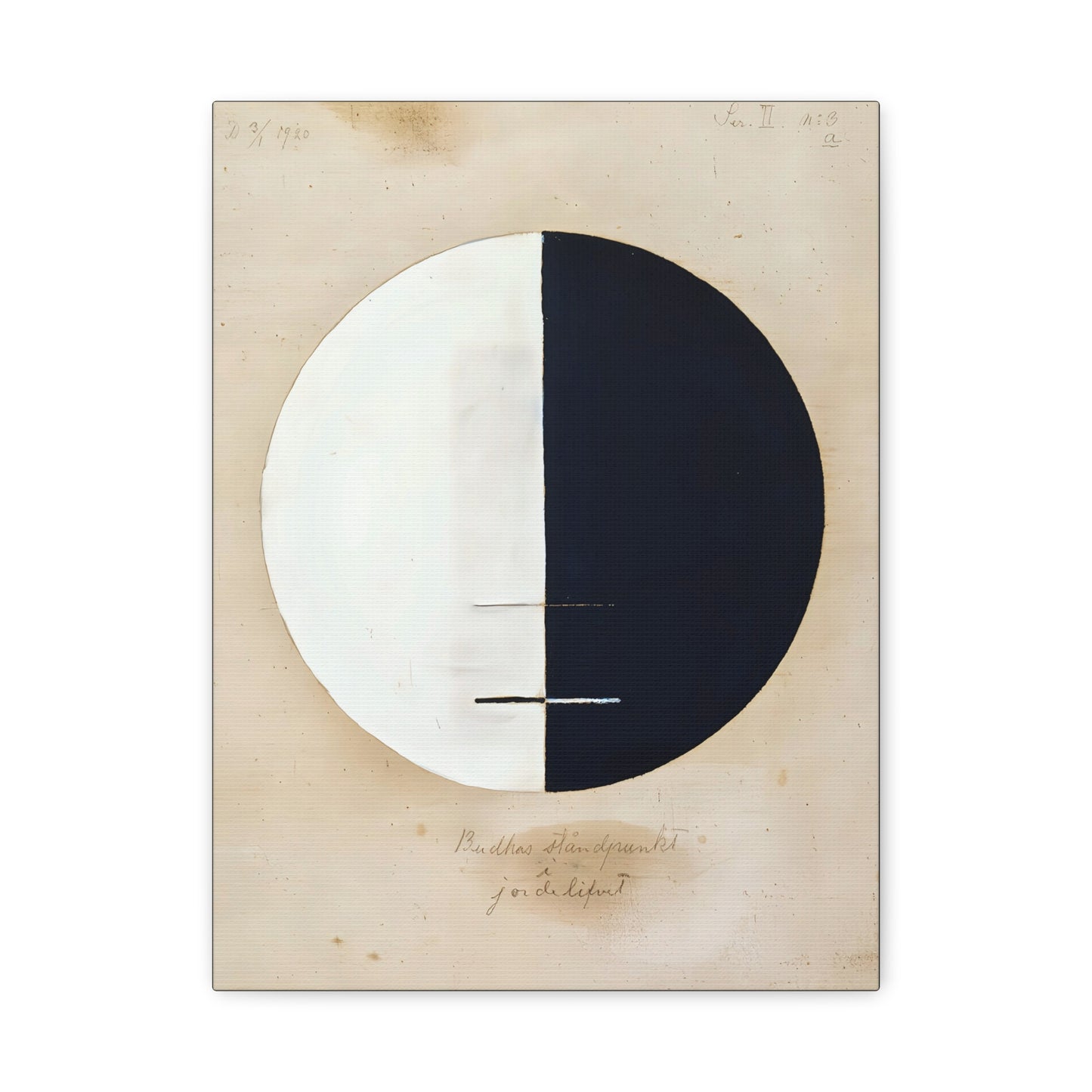 Buddhas Standpoint in the Earthly Life No. 3 (1920) by Hilma af Klint / Reproduction Fine Art sur Toile / Epaisseur 3.2 cm - 1.25 inch