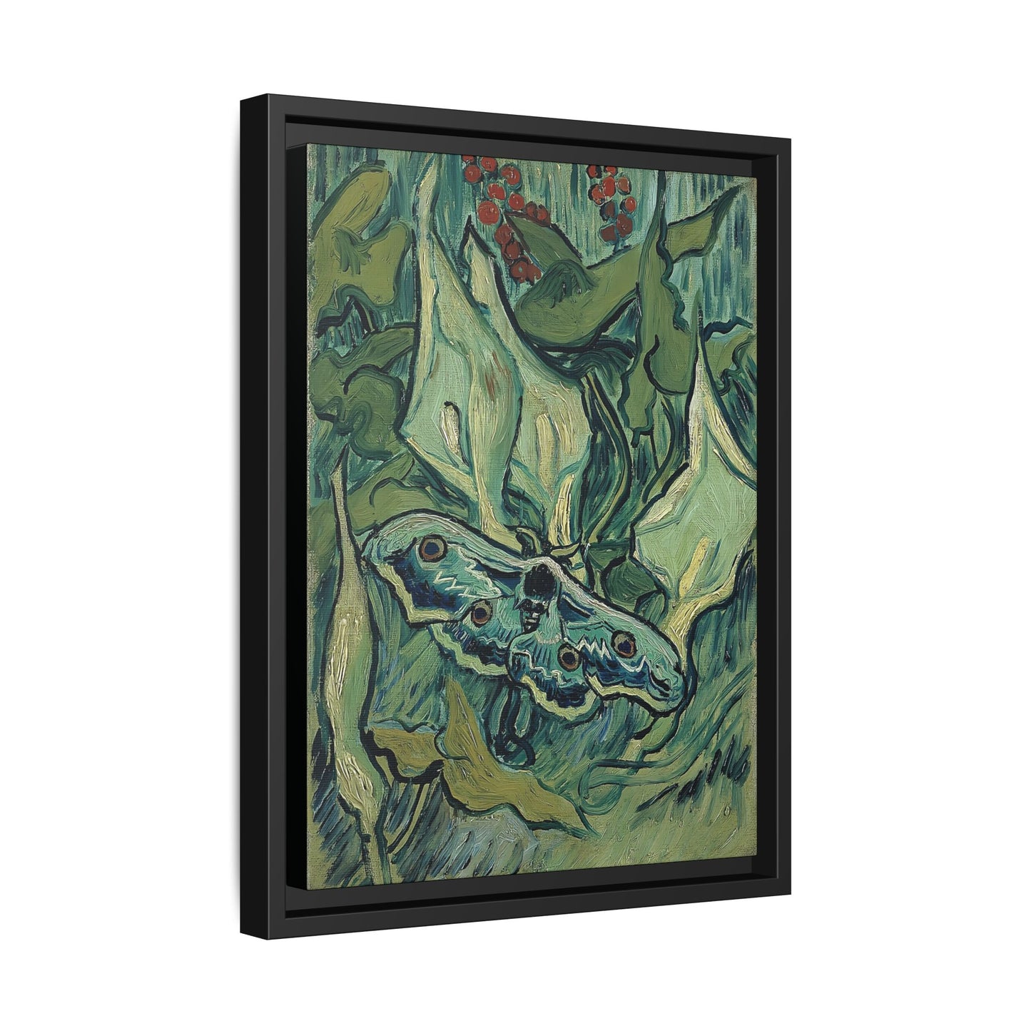 Emperor moth (1889) by Vincent van Gogh / Toile encadrée sur caisse américaine