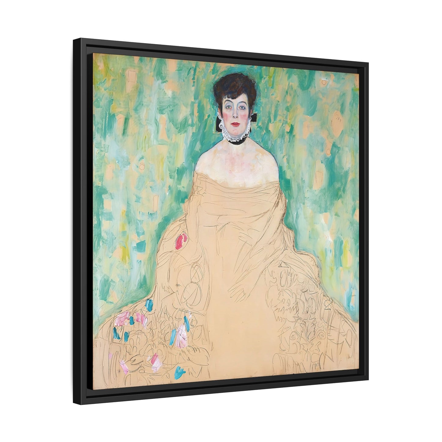 Amalie Zuckerkandl (1917) by Gustav Klimt / Toile encadrée sur caisse américaine