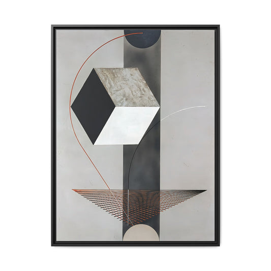 Proun 99 (ca. 1923-1925) by El Lissitzky / Toile encadrée sur caisse américaine