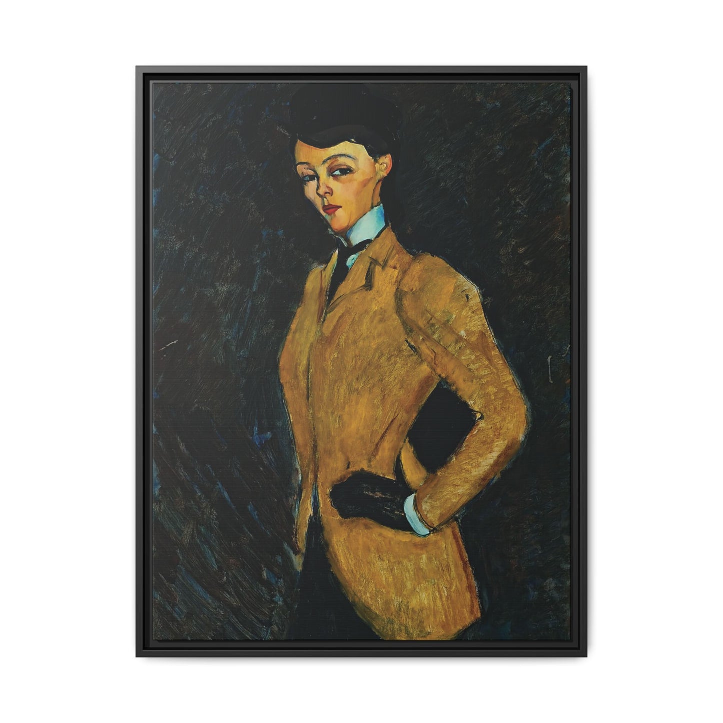 L'amazone (1909) by Amedeo Modigliani / Toile encadrée sur caisse américaine