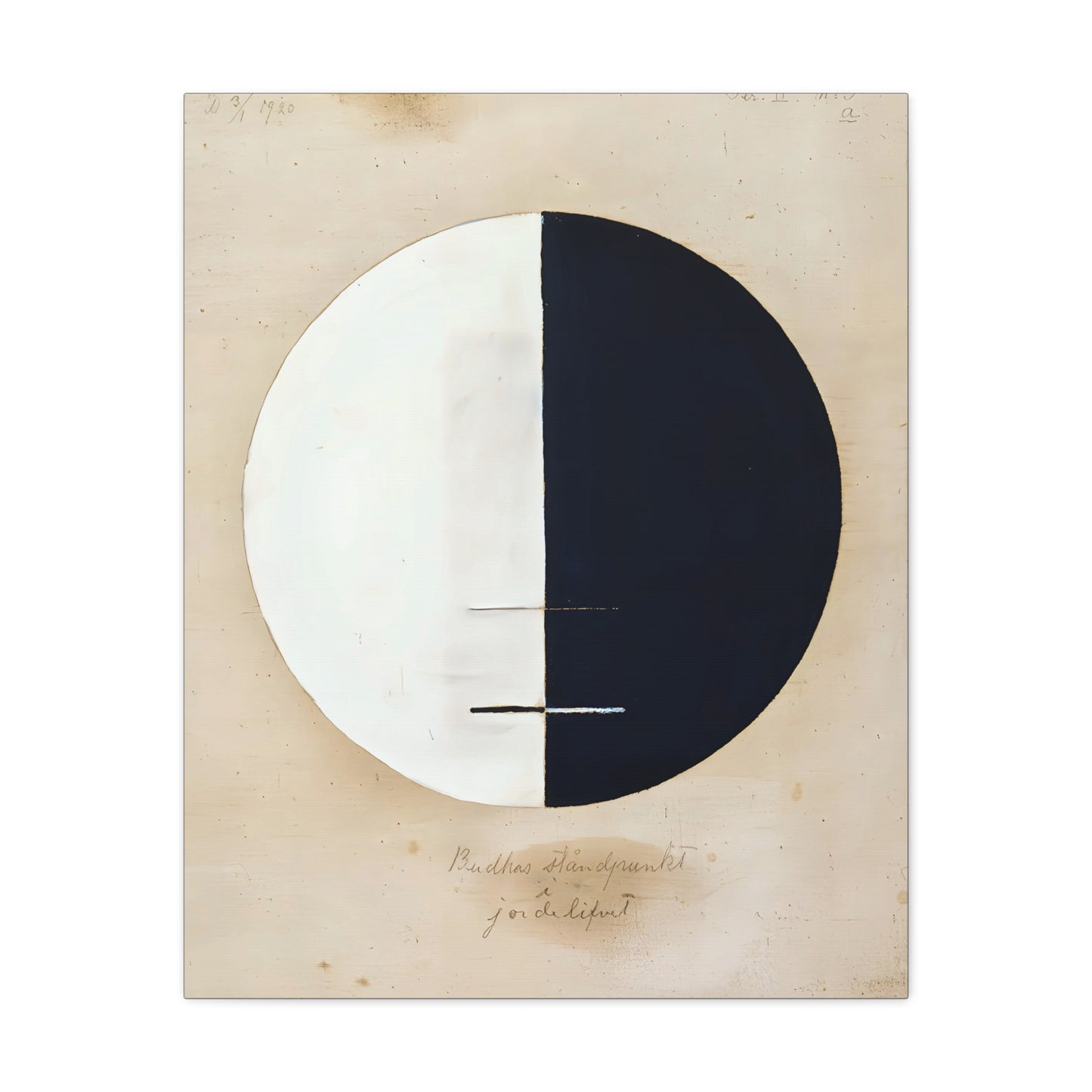 Buddhas Standpoint in the Earthly Life No. 3 (1920) by Hilma af Klint / Reproduction Fine Art sur Toile / Epaisseur 3.2 cm - 1.25 inch