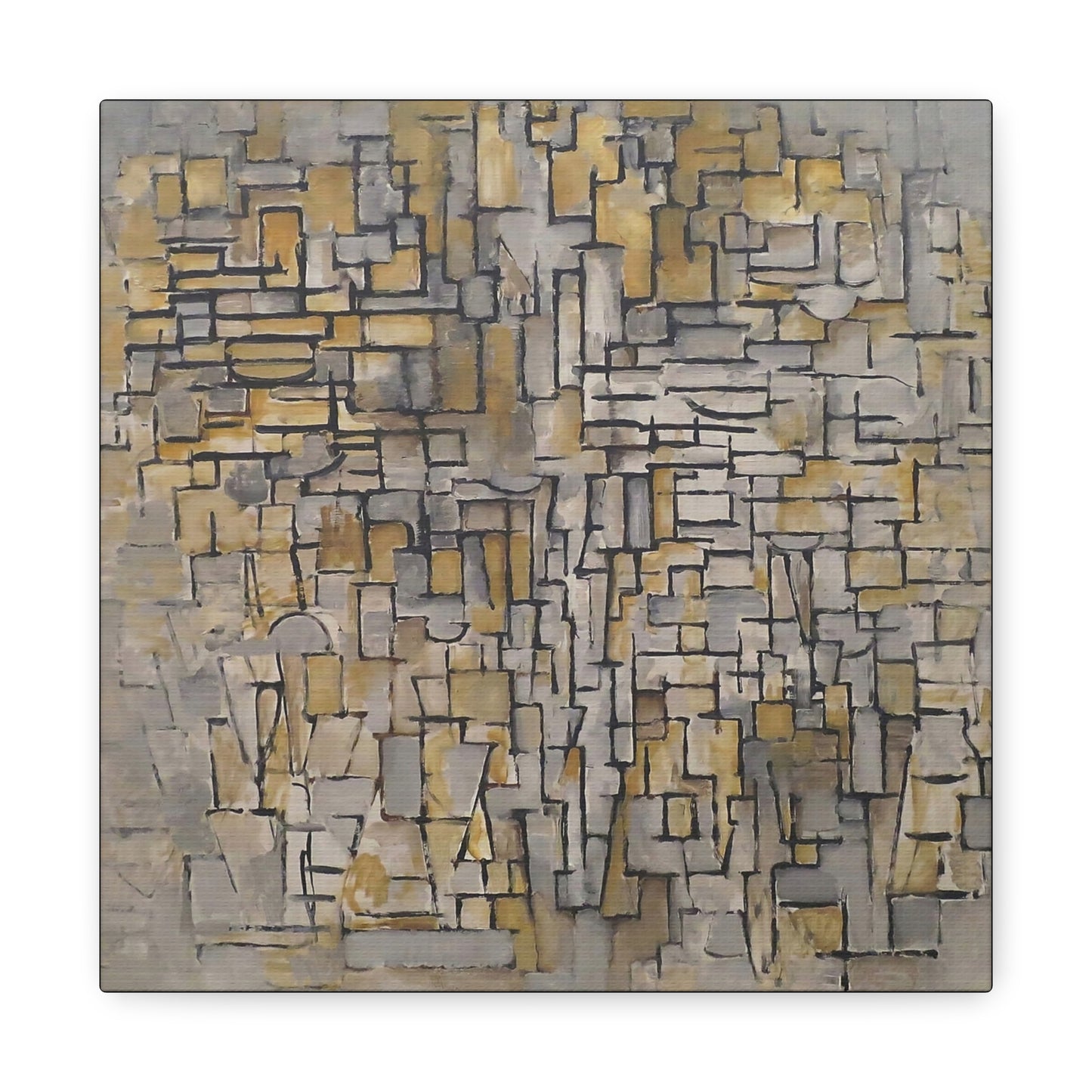 Tableau No. 2,Composition No. VII (1913) by Piet Mondrian / Reproduction Fine Art sur Toile / Large Epaisseur 3.2 cm - 1.25 inch