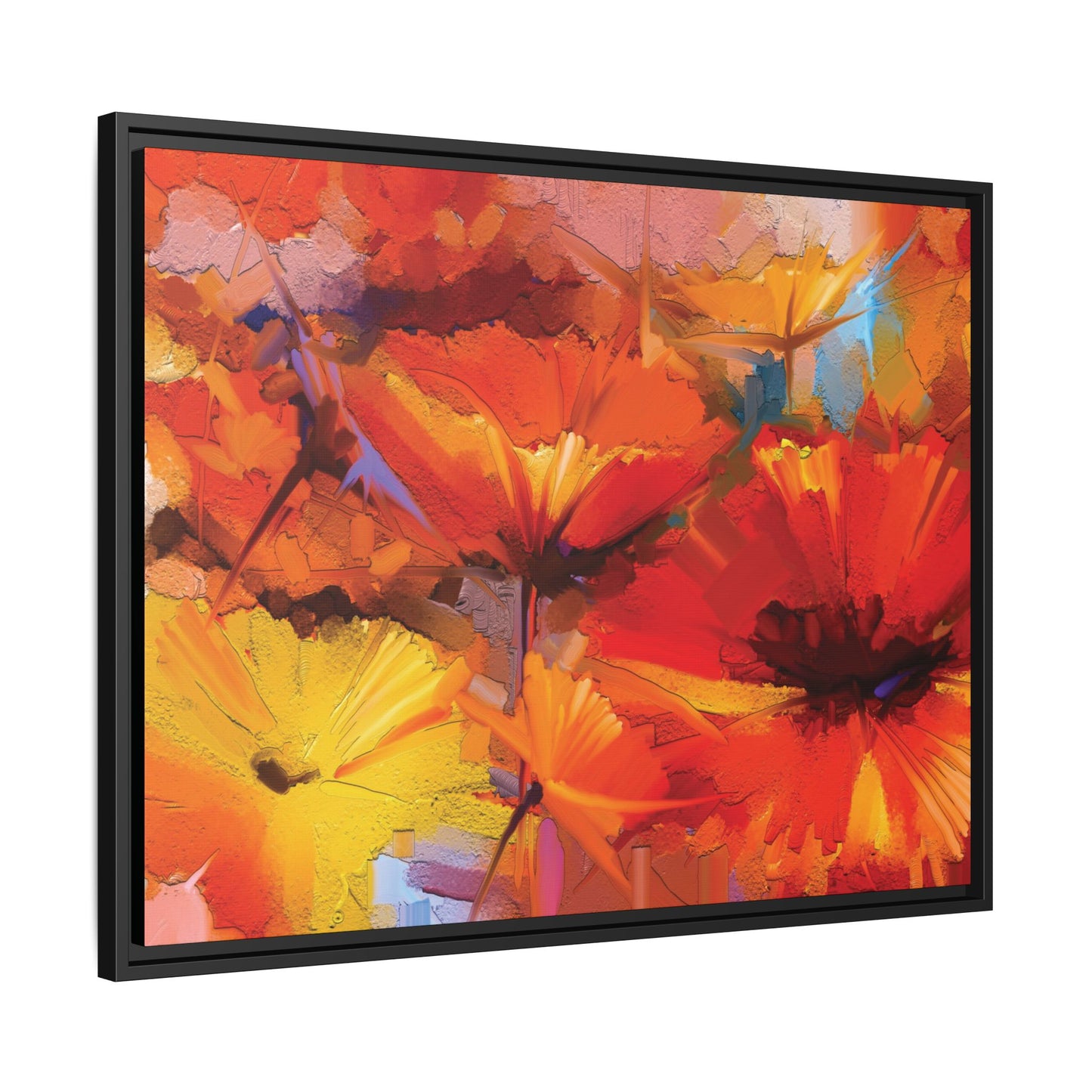 Tableau Floral Coquelicot "Série Sign Collections" / Toile encadrée sur caisse américaine