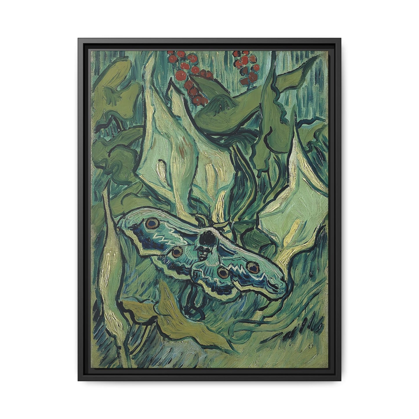 Emperor moth (1889) by Vincent van Gogh / Toile encadrée sur caisse américaine