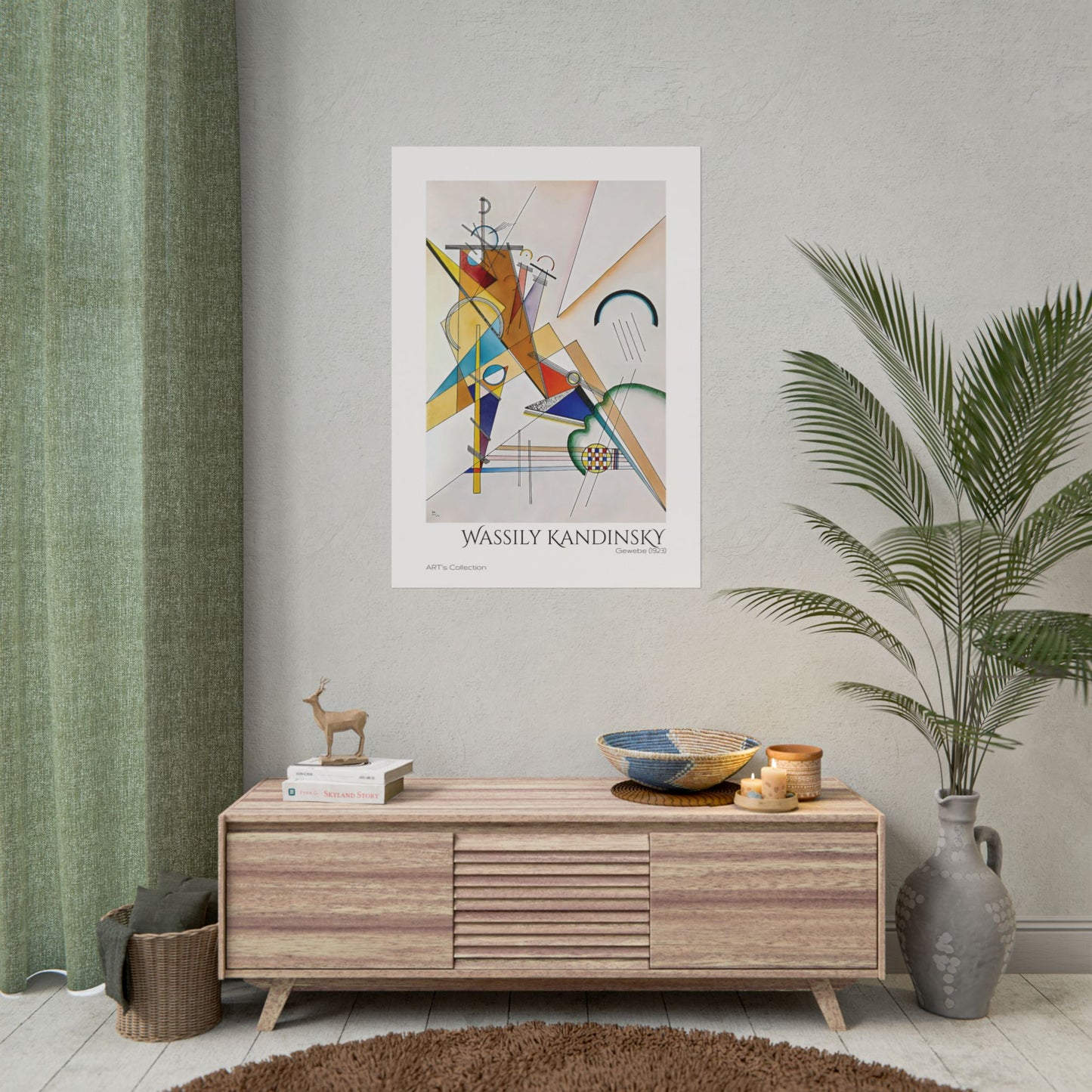 Gewebe (1923) by Wassily Kandinsky / Affiche imprimée - Série ART's Collection