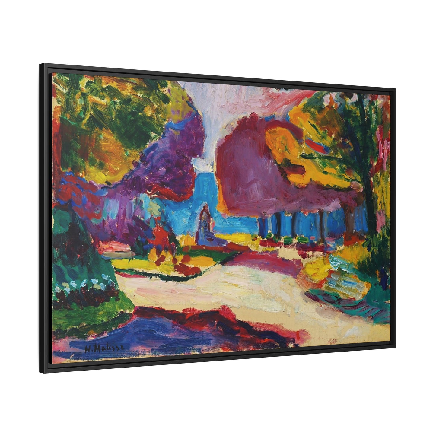 Jardin du Luxembourg, Paris (1902) by Henri Matisse / Toile encadrée sur caisse américaine