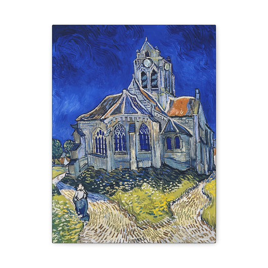 The Church in Auvers-sur-Oise (1890) by Vincent van Gogh / Reproduction Fine Art sur Toile / Epaisseur 3,2cm - 1'25 po