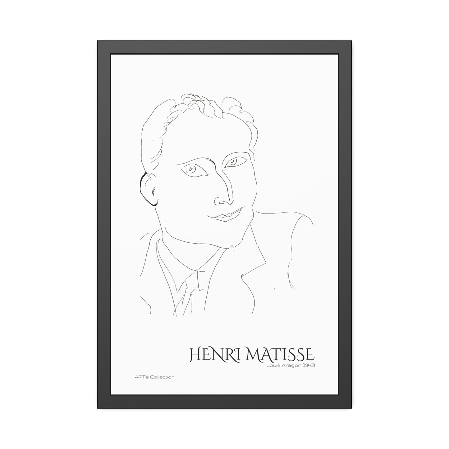 Louis Aragon (1943) by Henri Matisse / Affiche Encadrée série ART's Collection