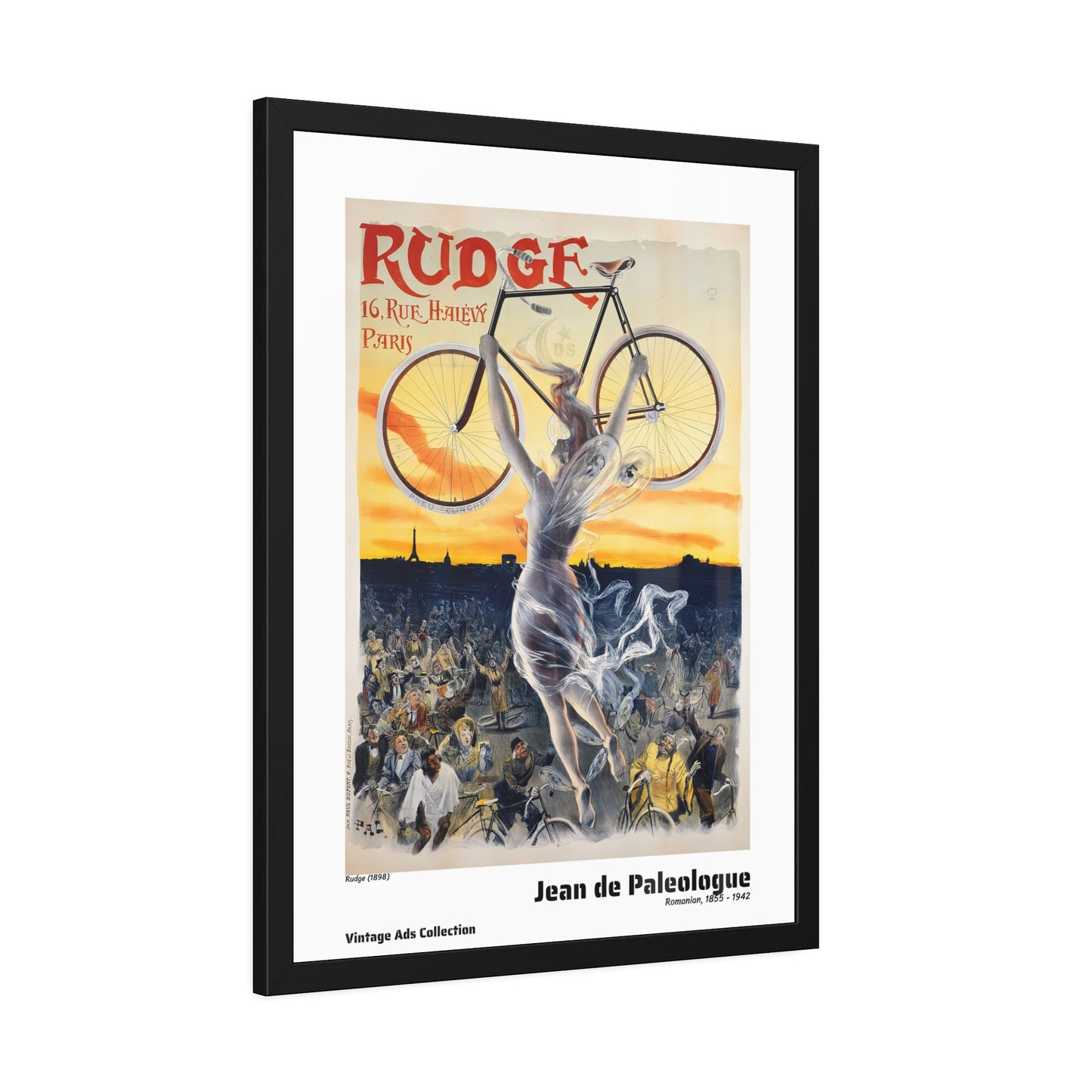 Rudge (1898) by Jean de Paleologue / Affiche Encadrée Série Vintage Ads Collection