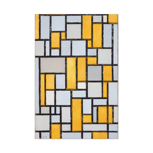 Composition with Grid 1 (1918) by Piet Mondrian / Reproduction Fine Art sur Toile / Epaisseur 3.2 cm - 1.25 inch