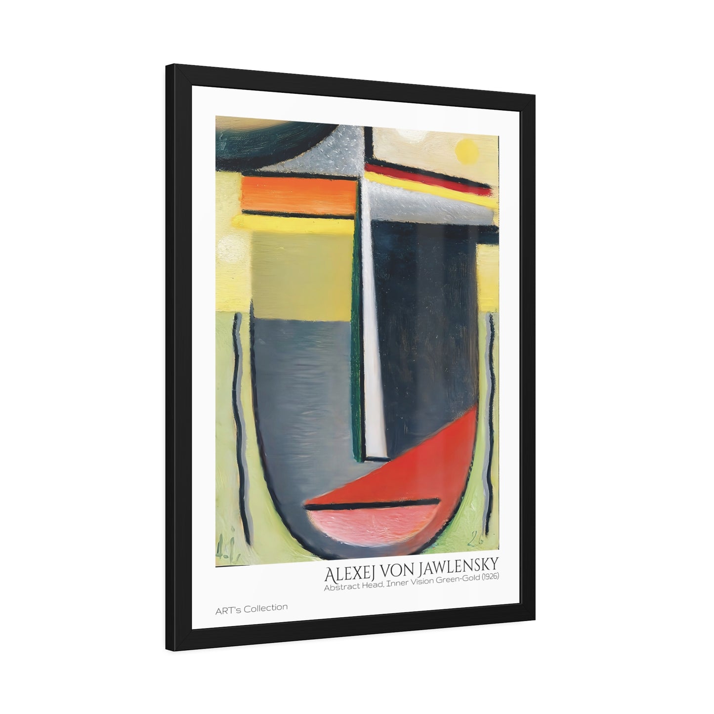 Abstract Head, Inner Vision Green-Gold (1926) by Alexej von Jawlensky / Affiche Encadrée série ART's Collection