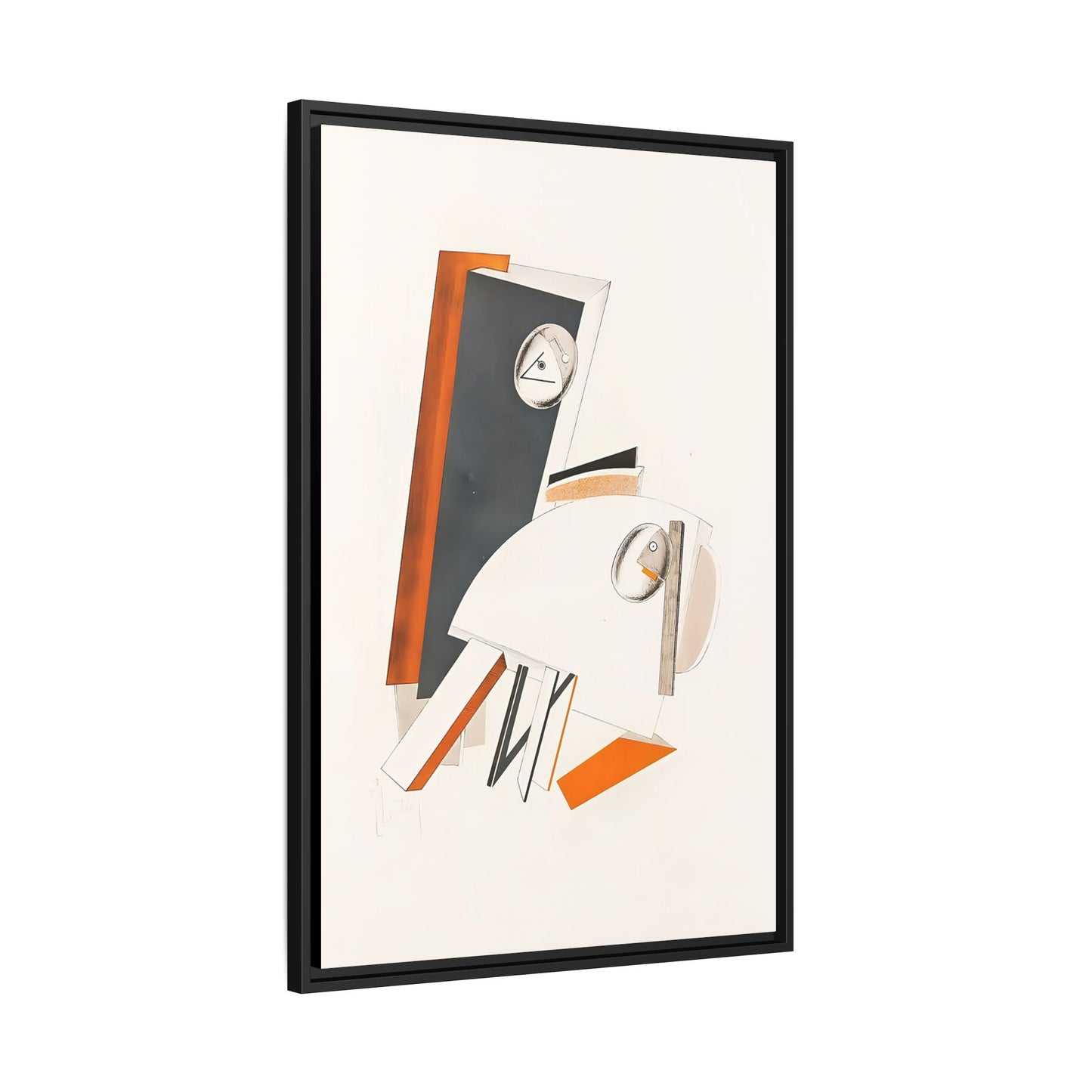 Angstliche (1923) by El Lissitzky / Toile encadrée sur caisse américaine