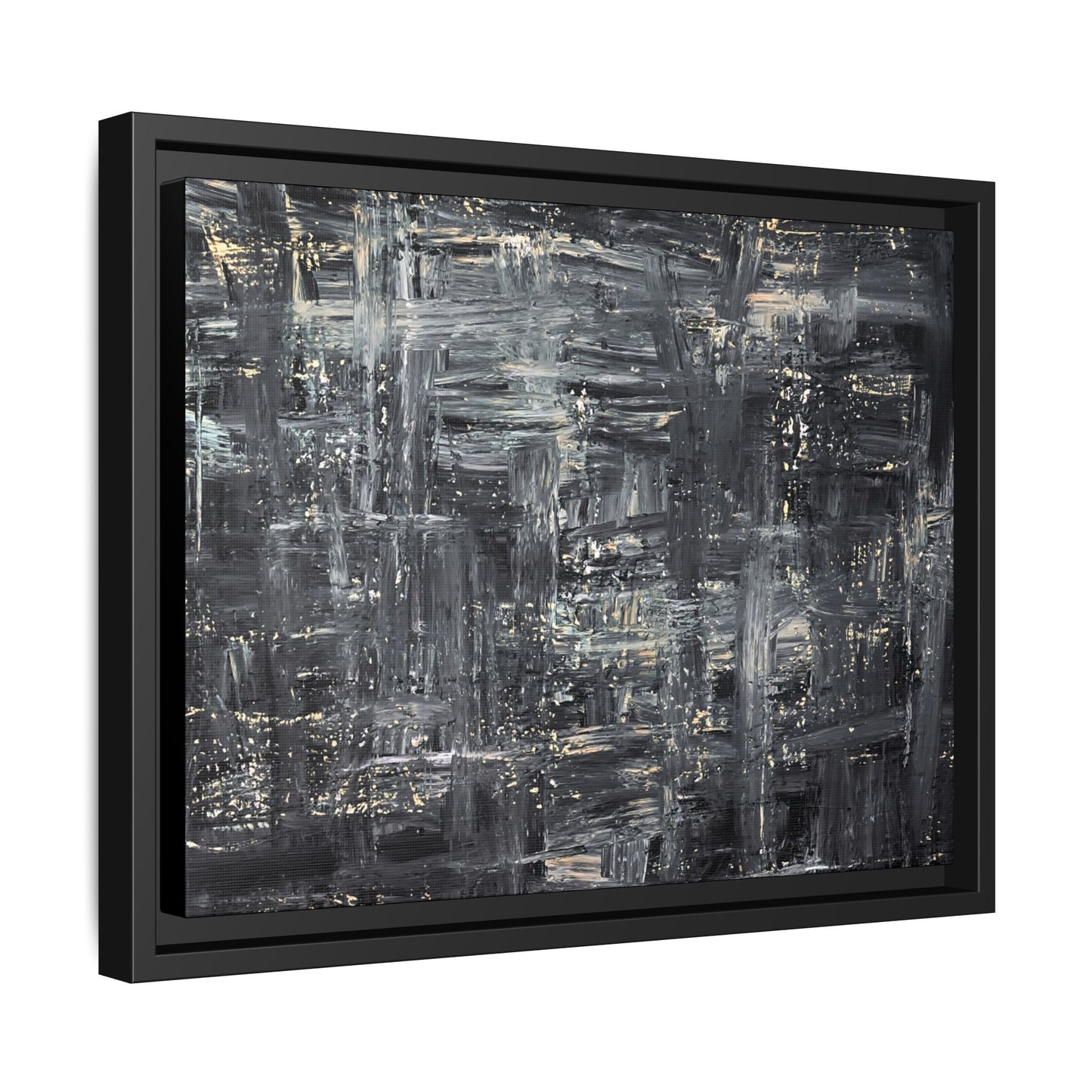 Tableau Intemporel Ardoise Doré "Série Sign Collections" / Toile encadrée sur caisse américaine