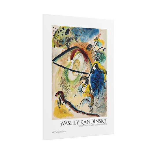 Watercolor IX with black lines (1913) by Wassily Kandinsky / Affiche imprimée - Série ART's Collection