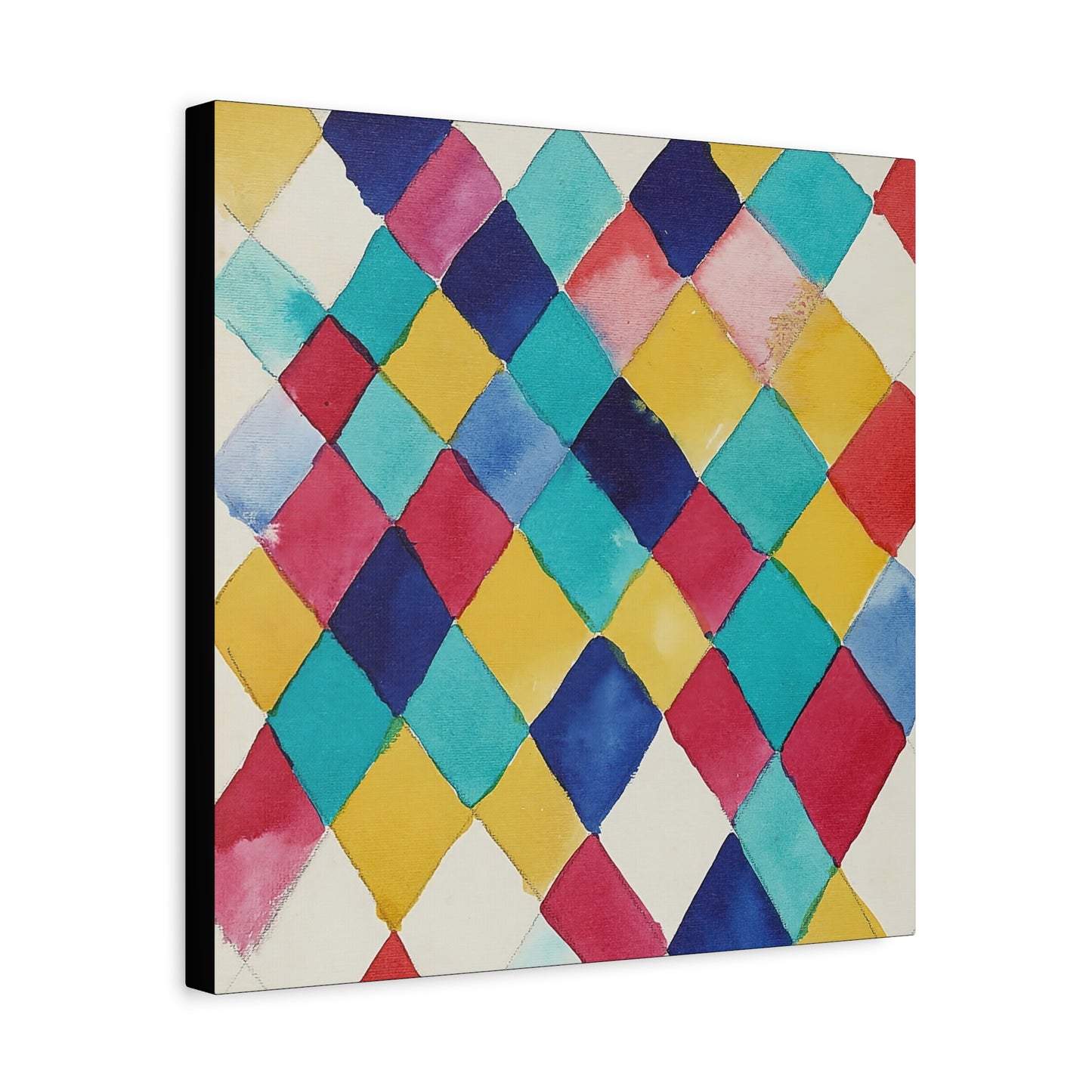 Farbstudie mit Rauten (1913) by Wassily Kandinsky / Reproduction Fine Art sur Toile / Epaisseur 3,2cm - 1'25 po