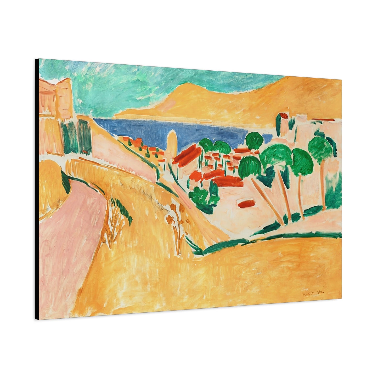 Collioure en août (autour de 1911) by Henri Matisse / Reproduction Fine Art sur Toile / Flanc Large Epaisseur 3.2 cm - 1.25 inch