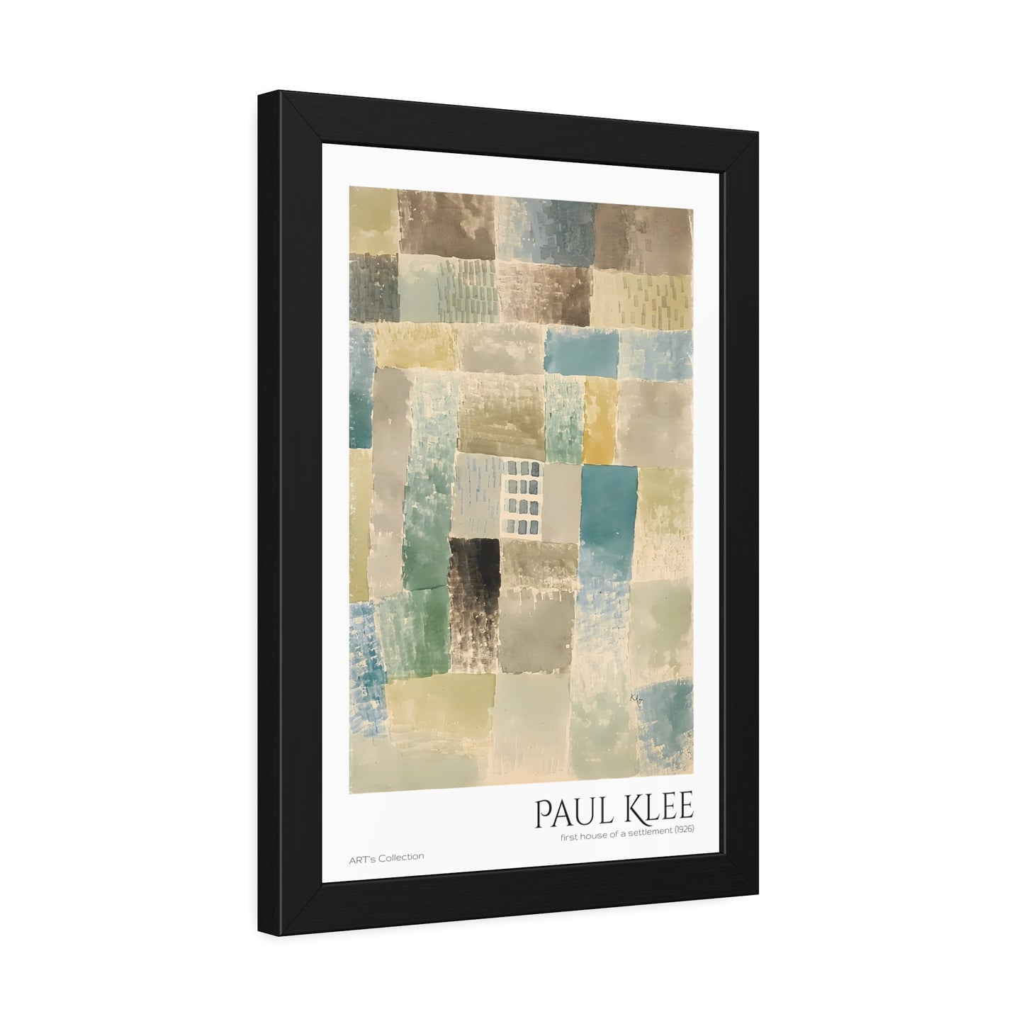 first house of a settlement (1926) by Paul Klee / Affiche Encadrée série ART's Collection