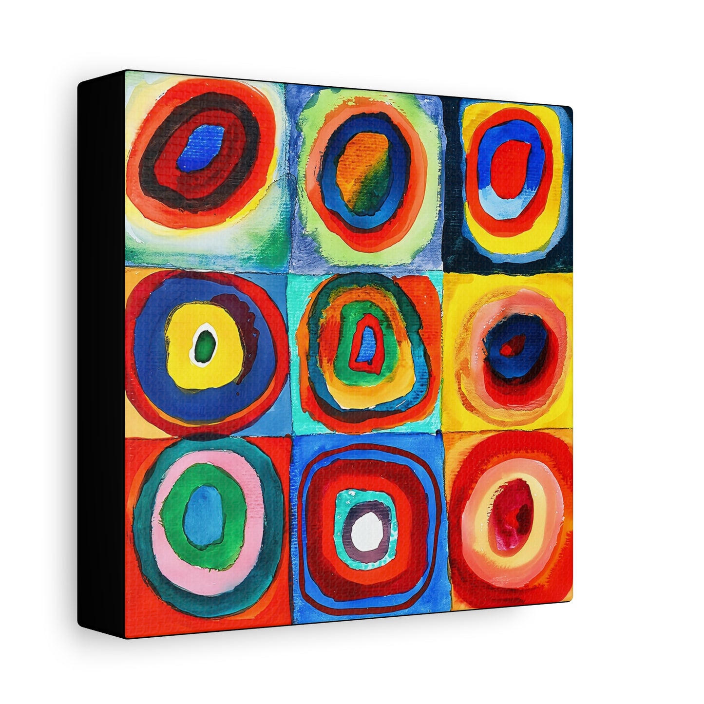 Quadrate mit konzentrischen Ringen (1913) by Wassily Kandinsky / Reproduction Fine Art sur Toile / Epaisseur 3,2cm - 1'25 po