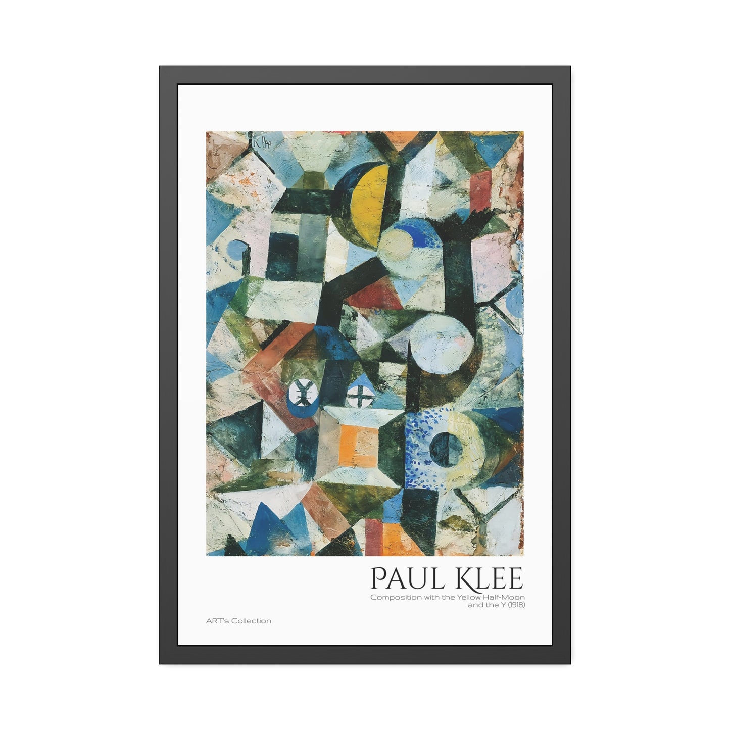 Composition with the Yellow Half-Moon and the Y (1918) by Paul Klee / Affiche Encadrée série ART's Collection