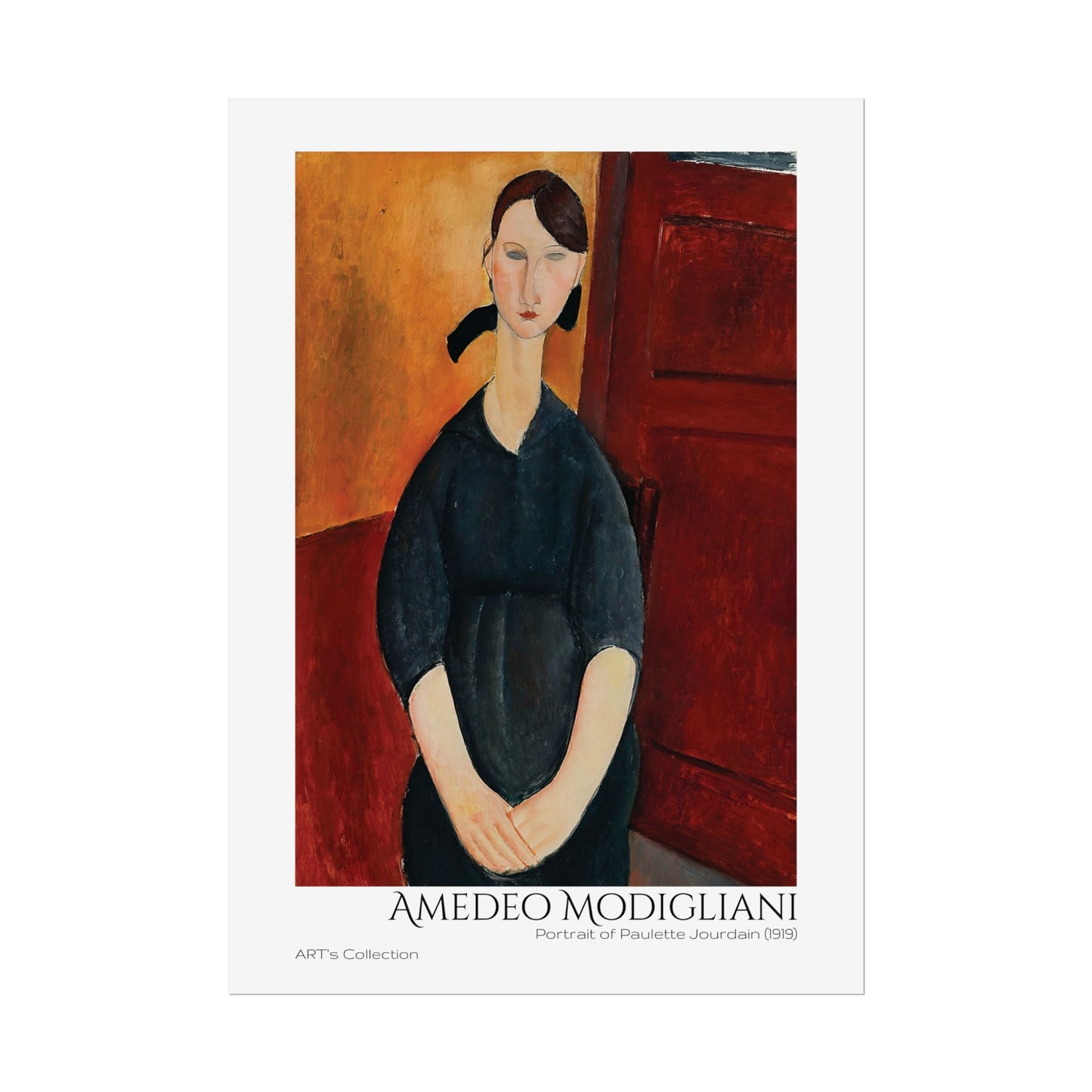 Portrait of Paulette Jourdain (1919) by Amedeo Modigliani / Affiche imprimée - Série ART's Collection